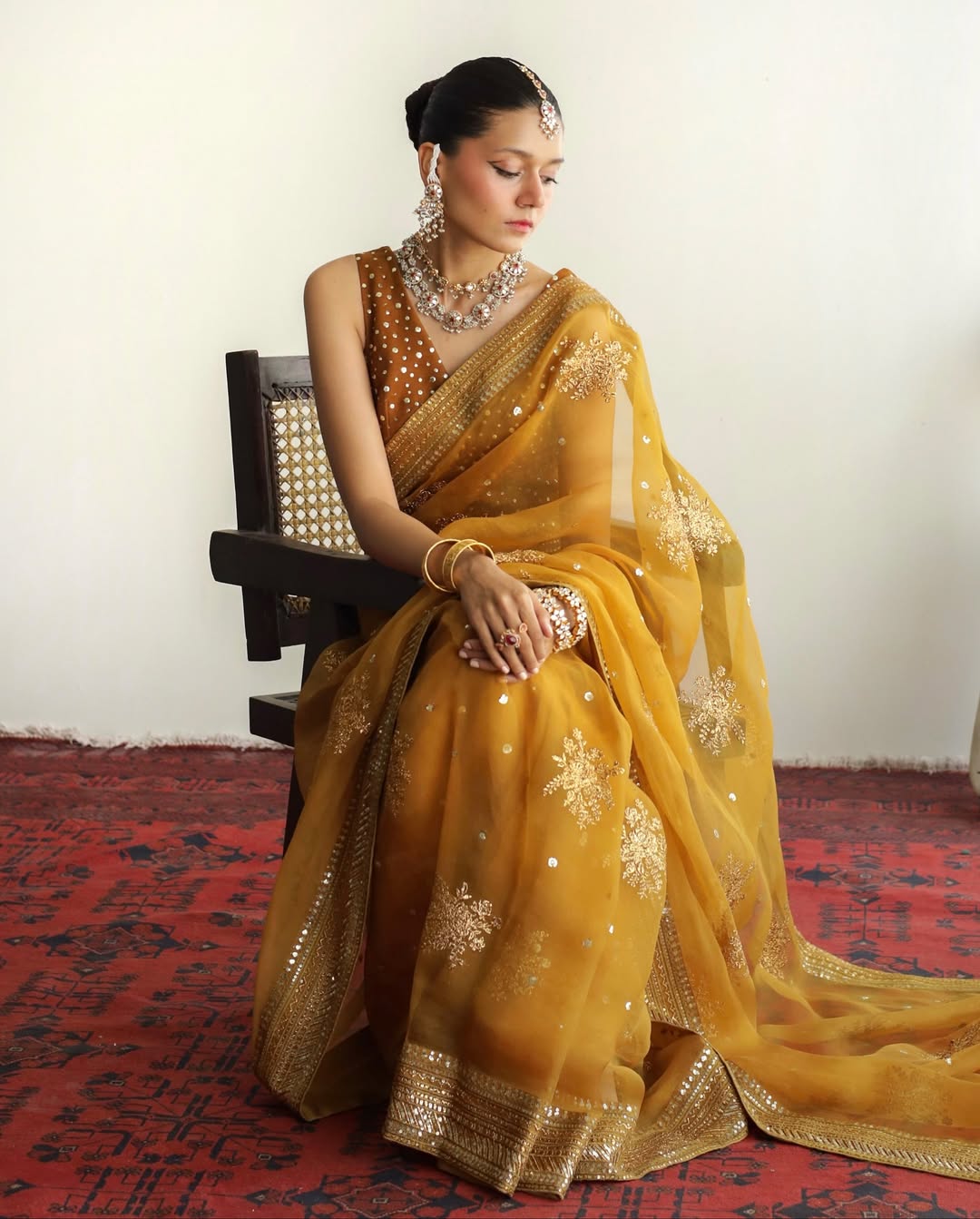 HONEY GOLD OUTFIT | SAREE | DYOT (RTS)