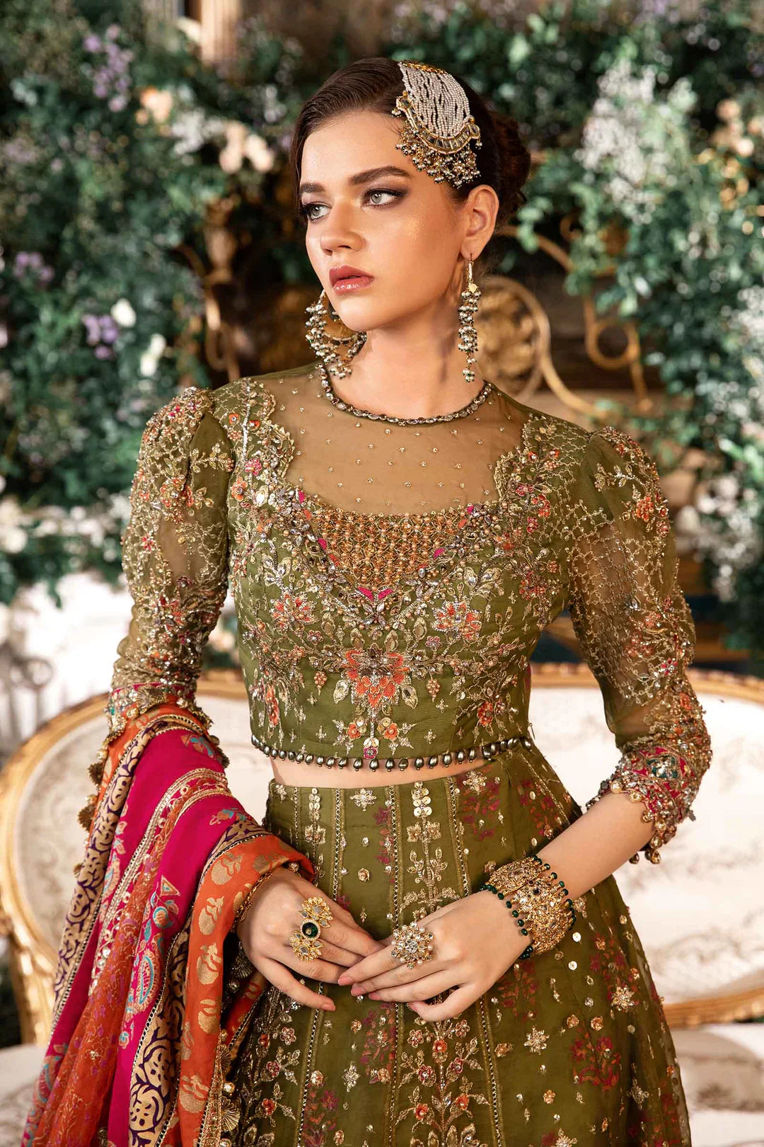 Embroidered Organza Suit | BD-2906