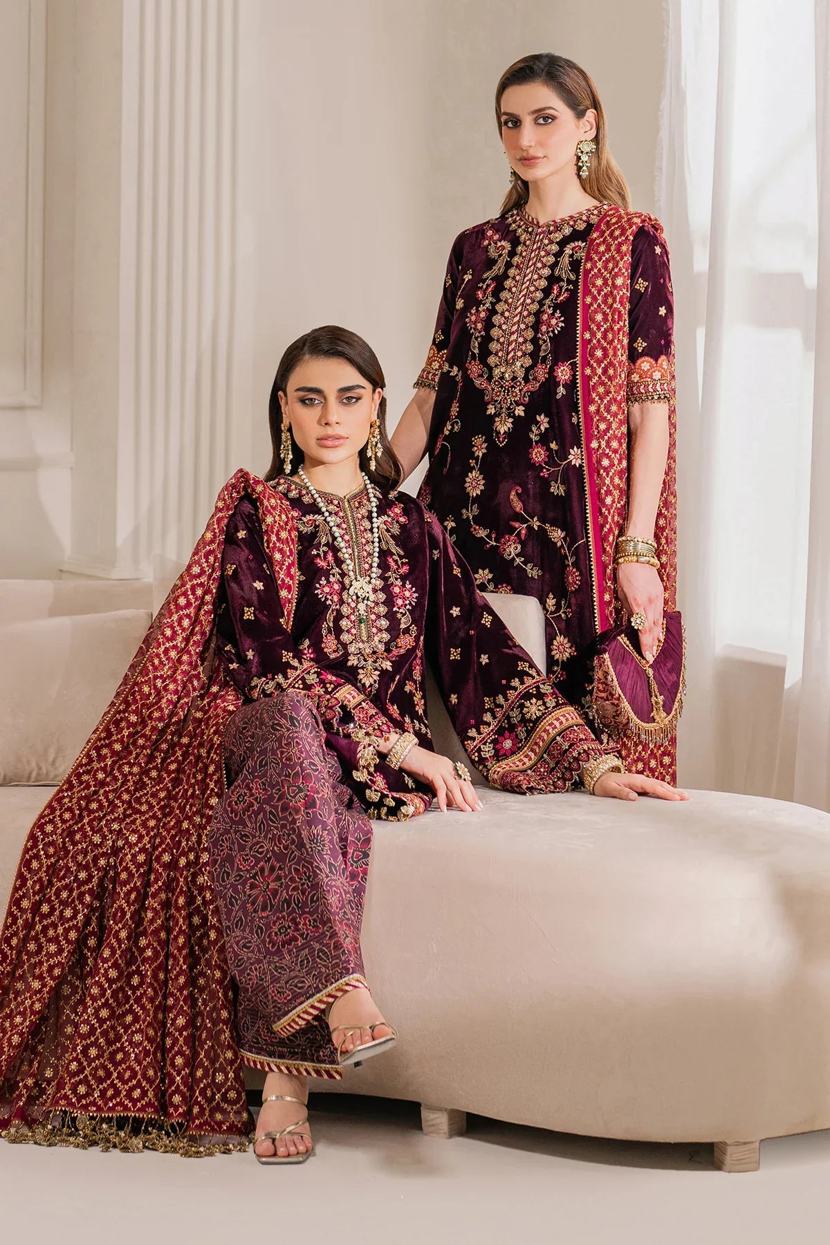 EMBROIDERED VELVET UF-752