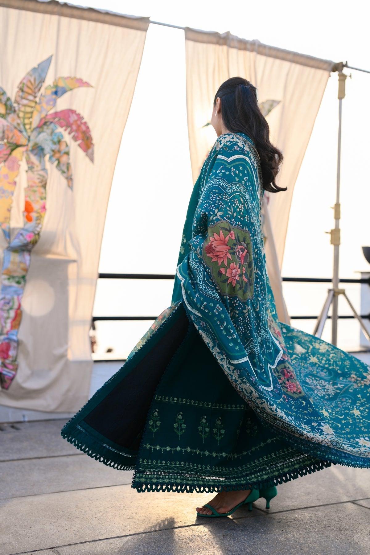 EMERALD GREEN LUXURY EMBROIDERED LAWN (NEL-26603) LUXURY LAWN X EID 2026
