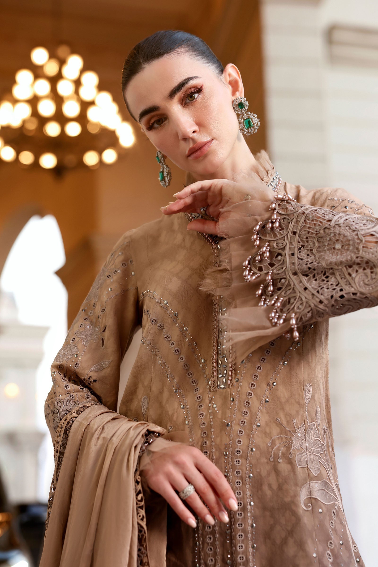 Embroidered Jacquard Lawn Suit