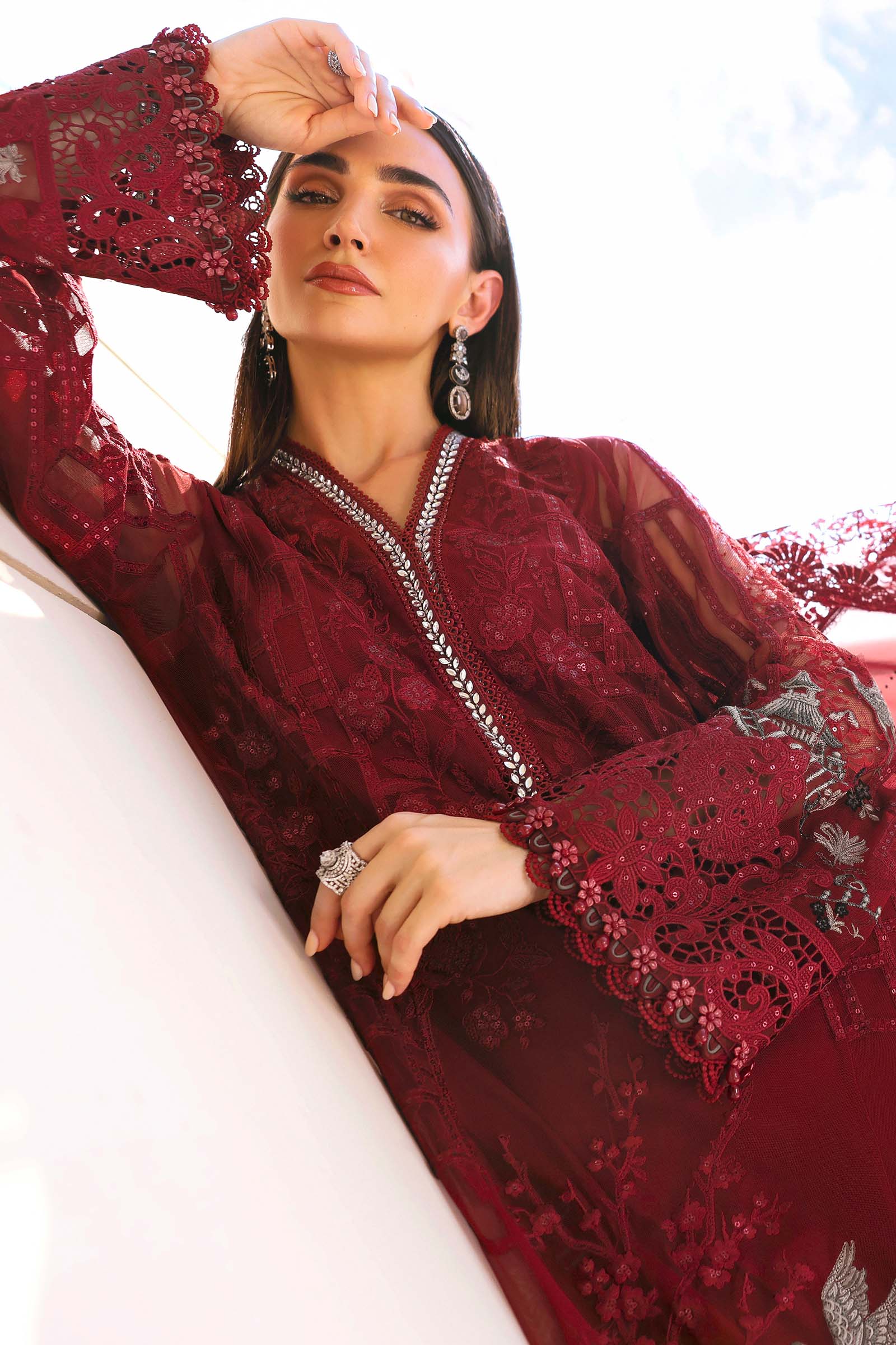 Embroidered Net Suit
