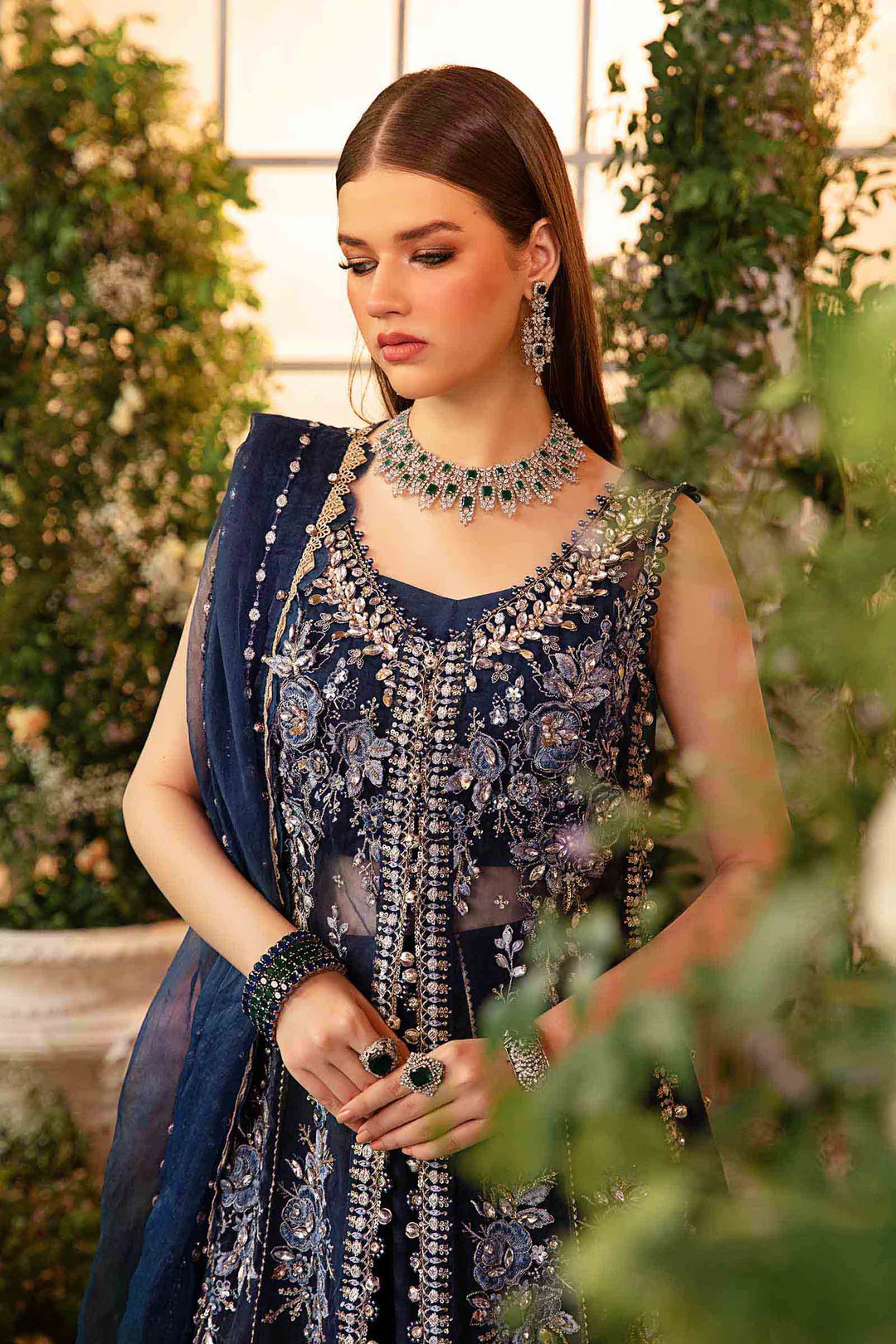 Embroidered Organza Suit | BD-2901
