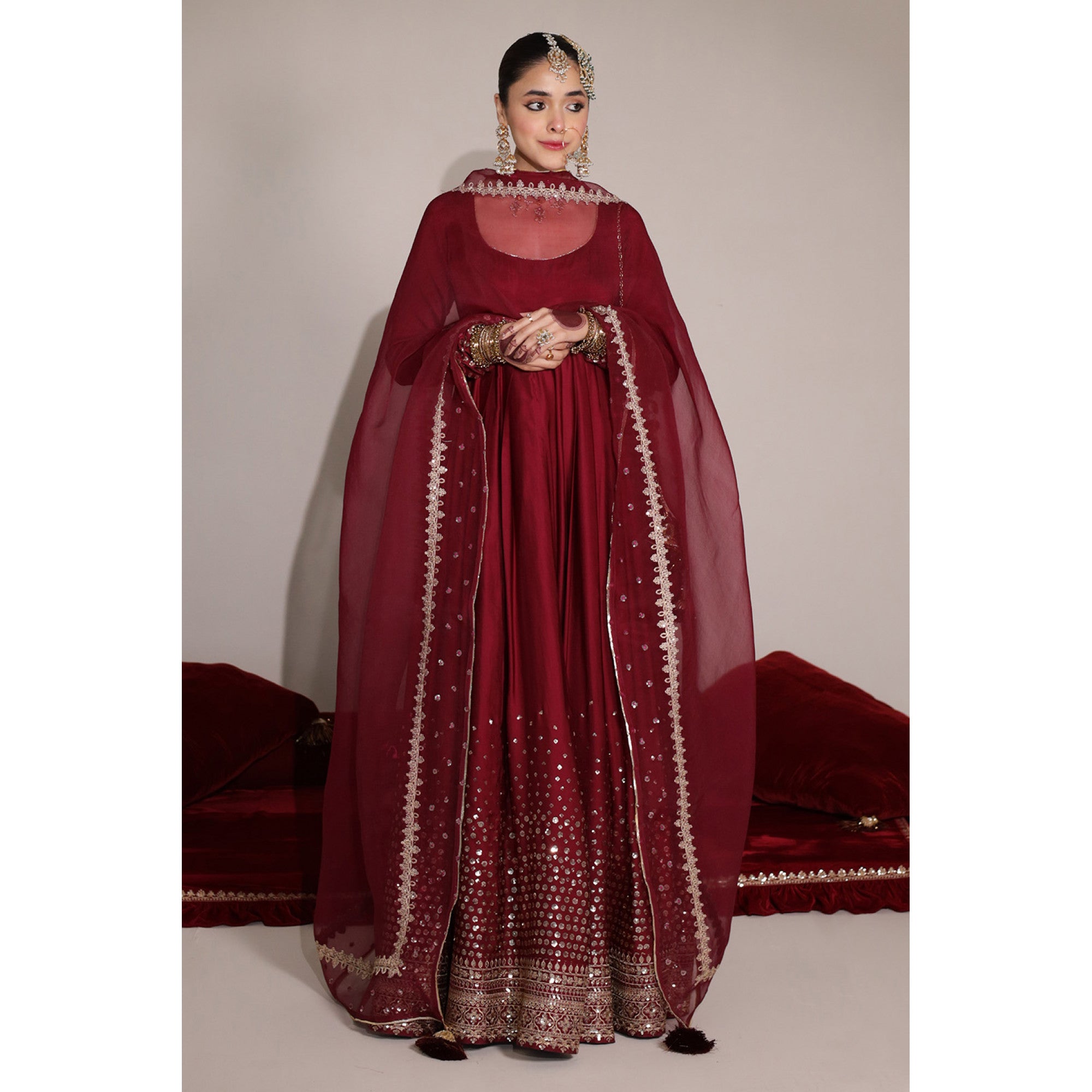 ANARI RED OUTFIT | Shahana / Muskan' 24 | DYOT (RTS)