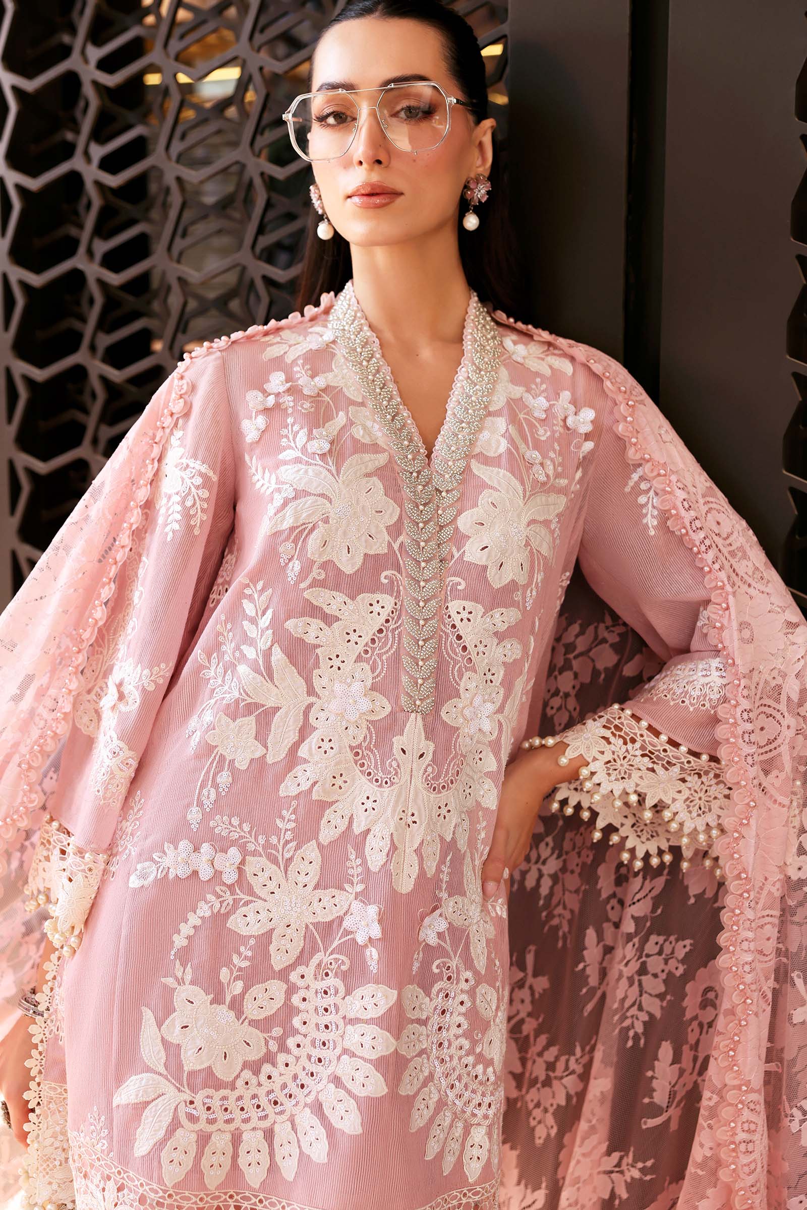 Embroidered Karandi Lawn Suit