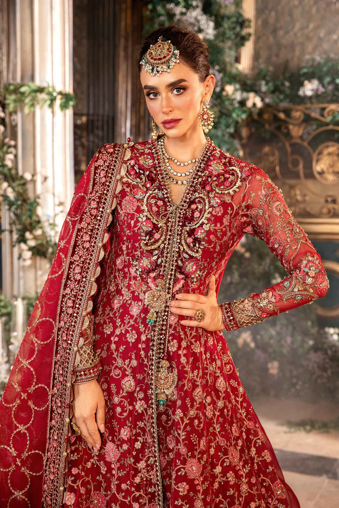 Embroidered Organza Suit | BD-2908