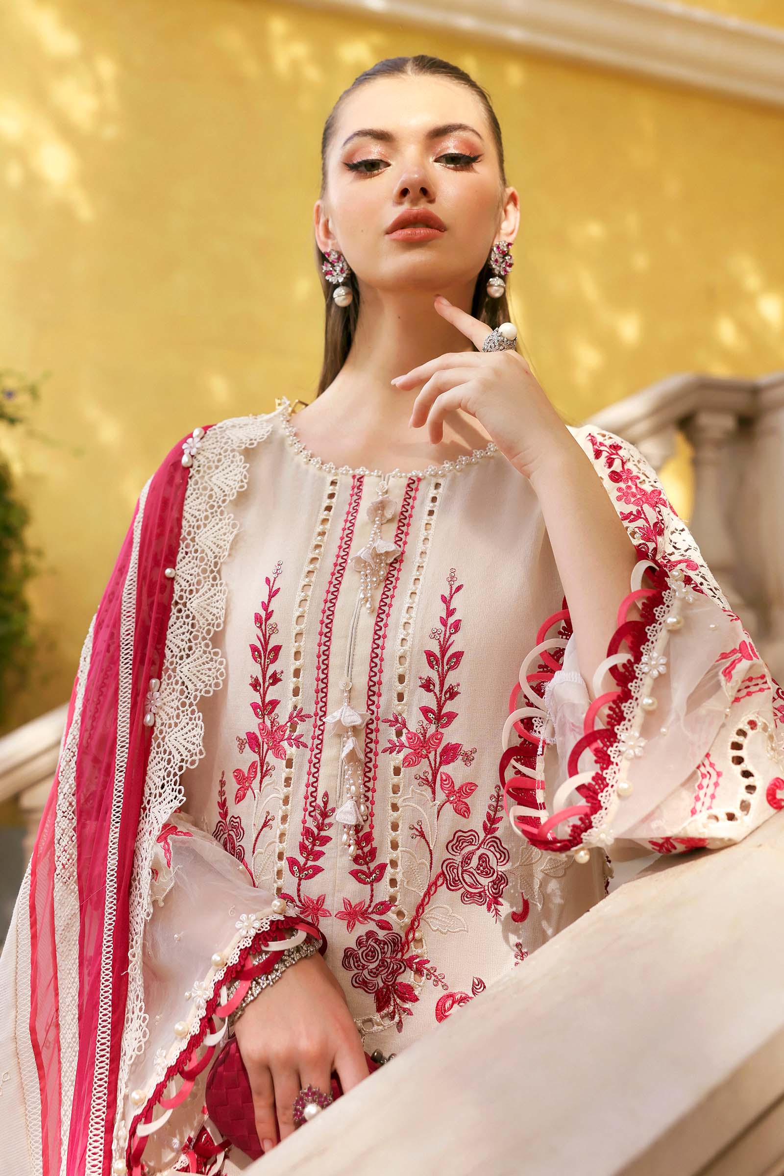 Embroidered Jacquard Lawn Suit