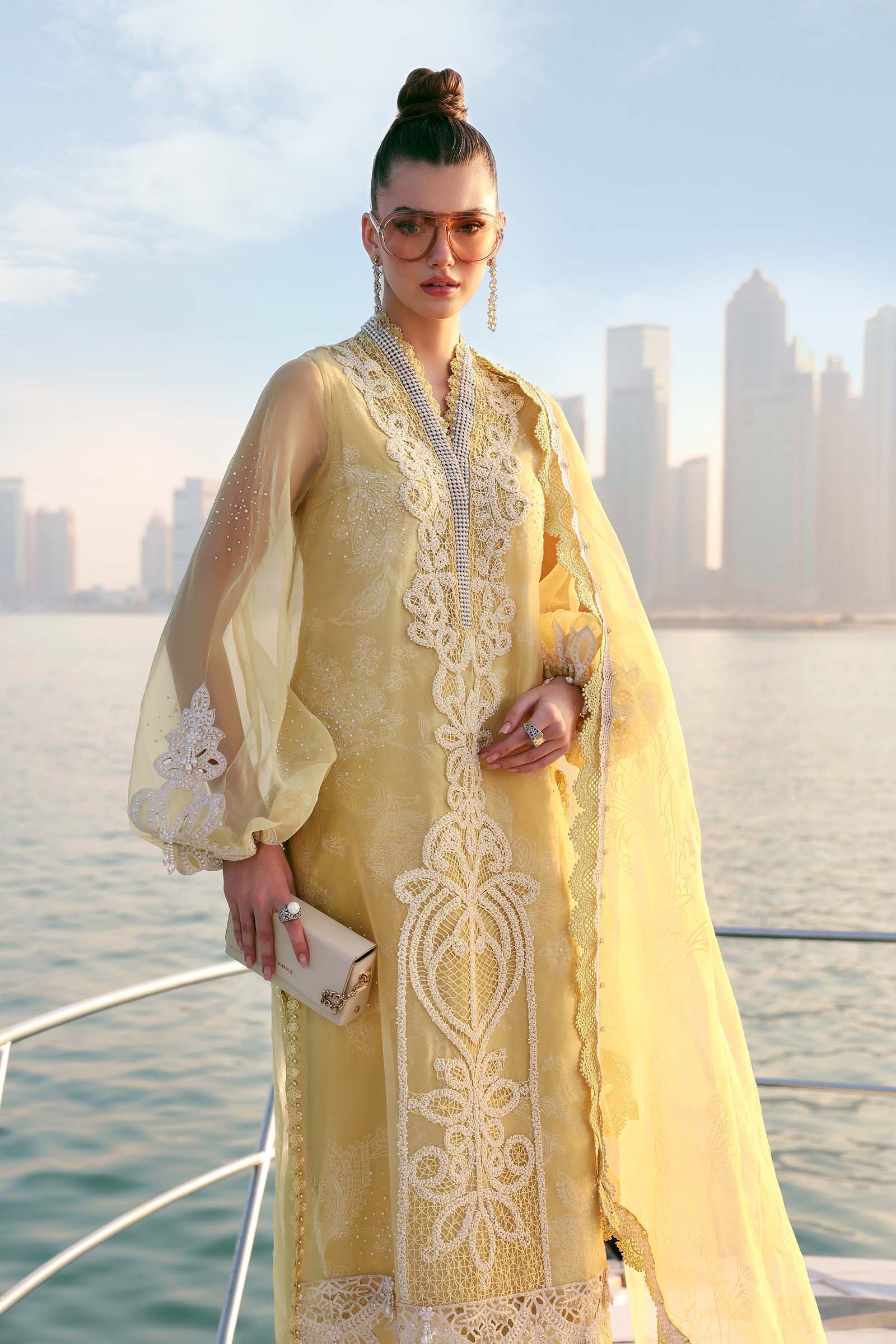 Embroidered Organza Suit