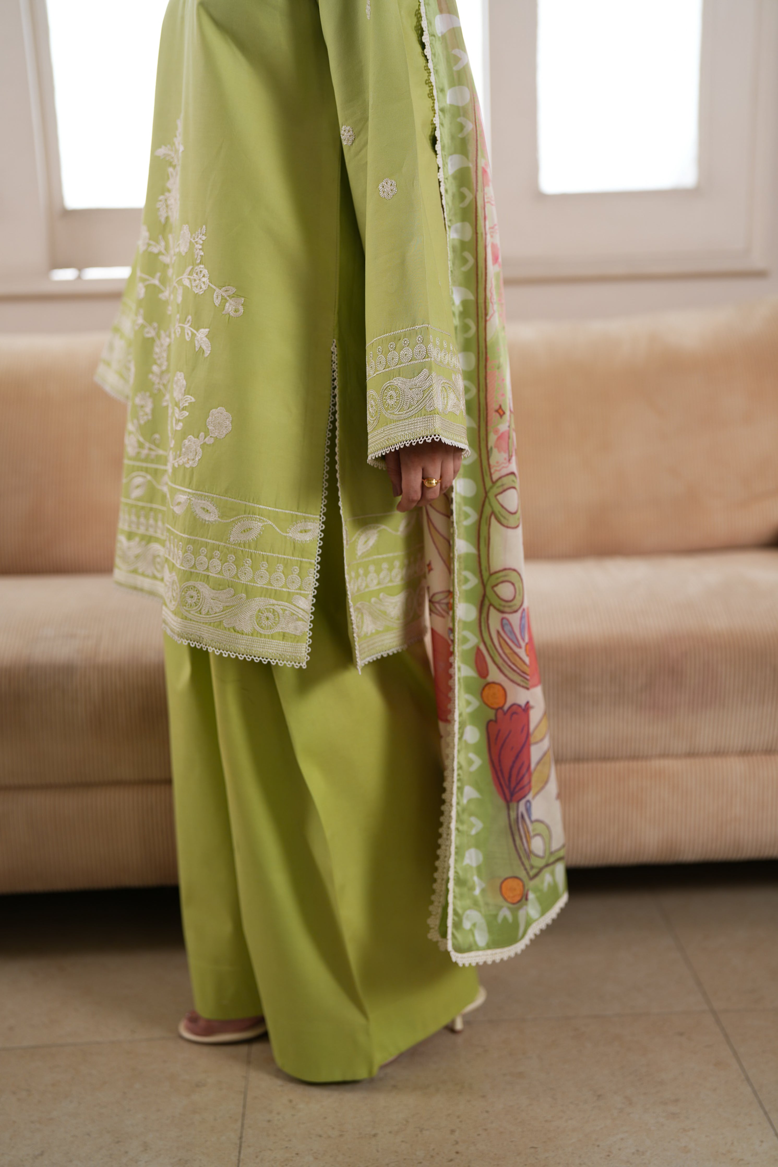 MATCHA LUXURY LAWN 3PCS SET (NPA3-26436) - READY TO WEAR STAYCATION 2026