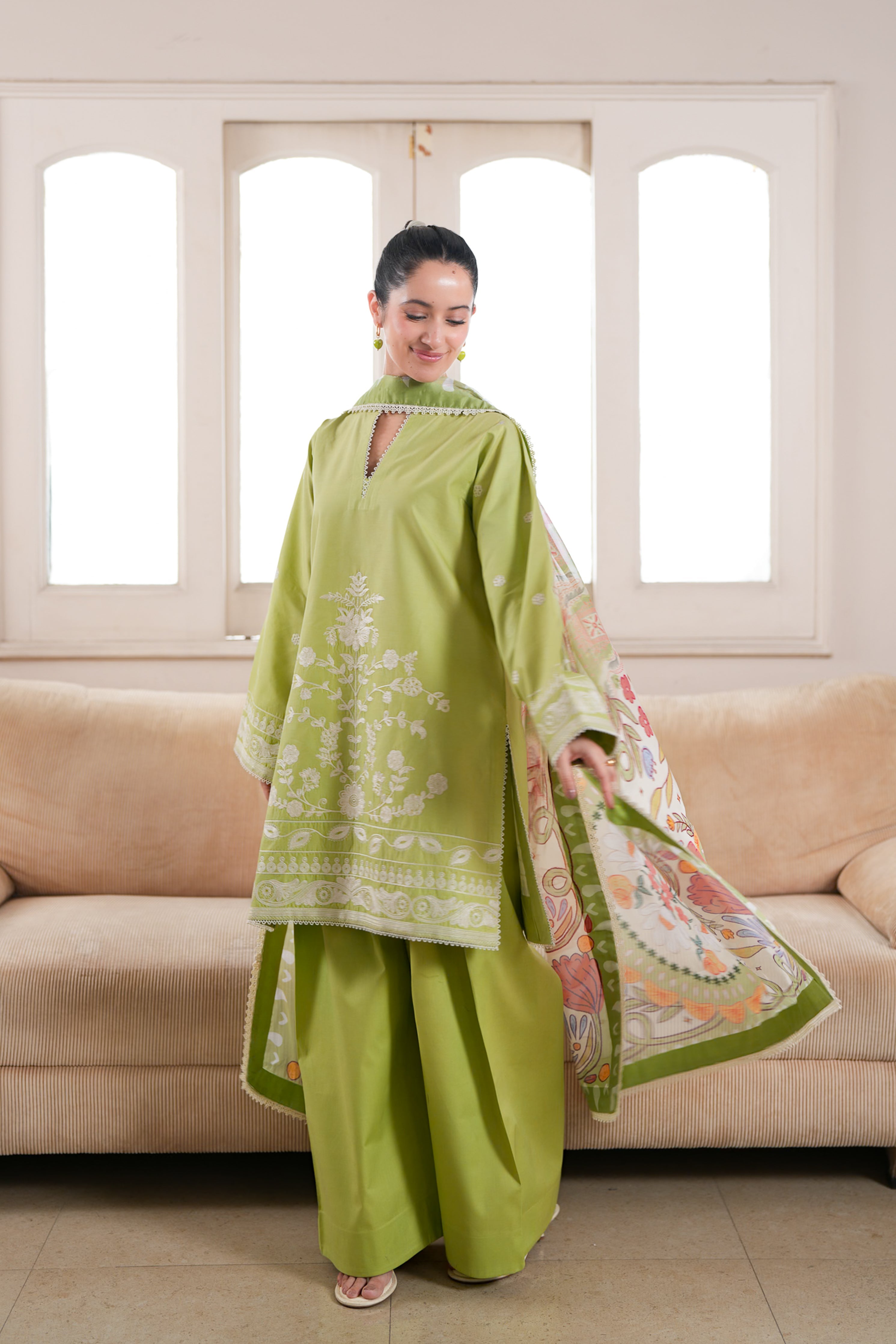 MATCHA LUXURY LAWN 3PCS SET (NPA3-26436) - READY TO WEAR STAYCATION 2026