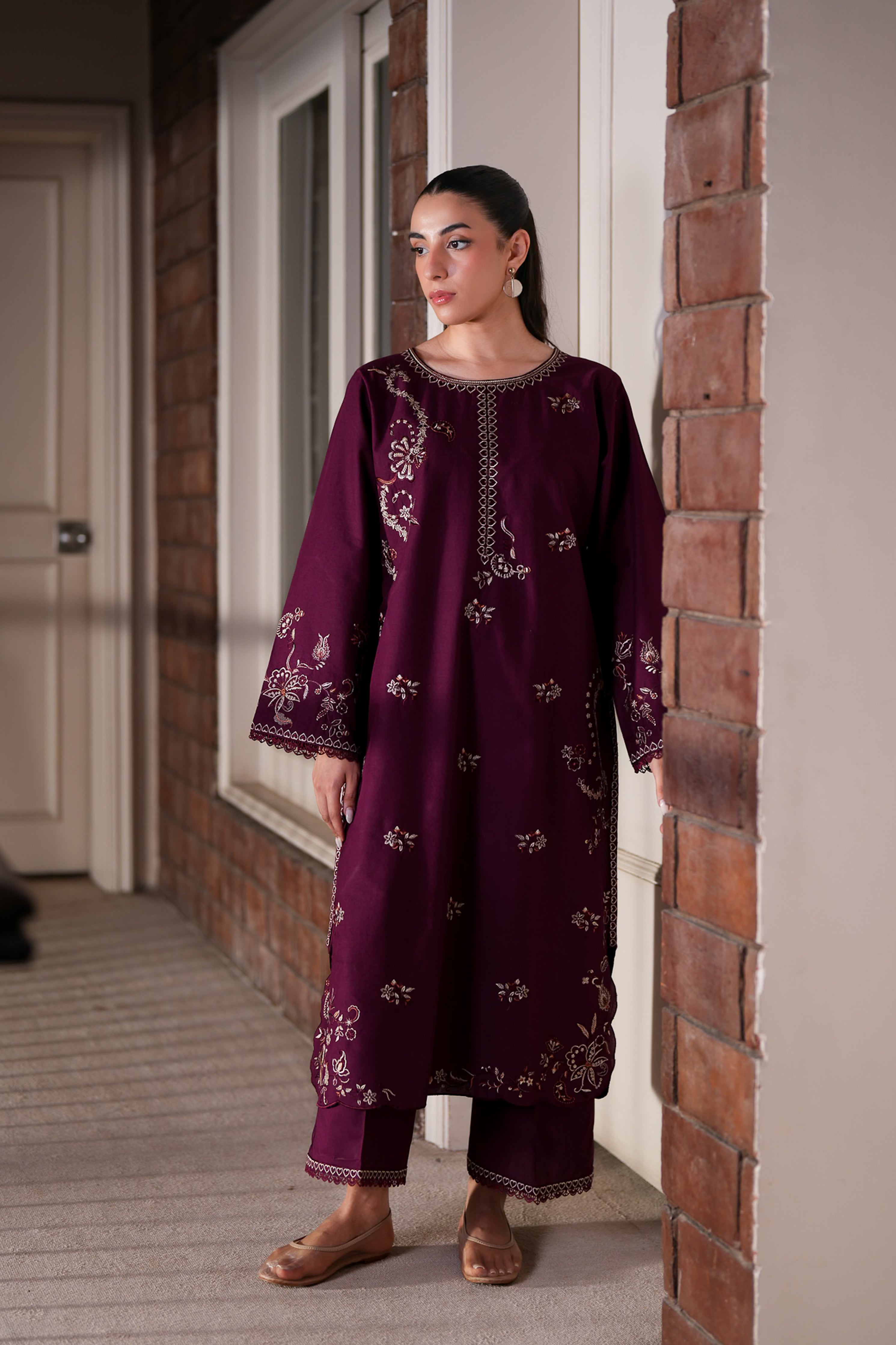 PLUM CO-ORD LUXURY EMBROIDERED LAWN 2PCS (NPA2-26305) - READY TO WEAR STAYCATION 2026