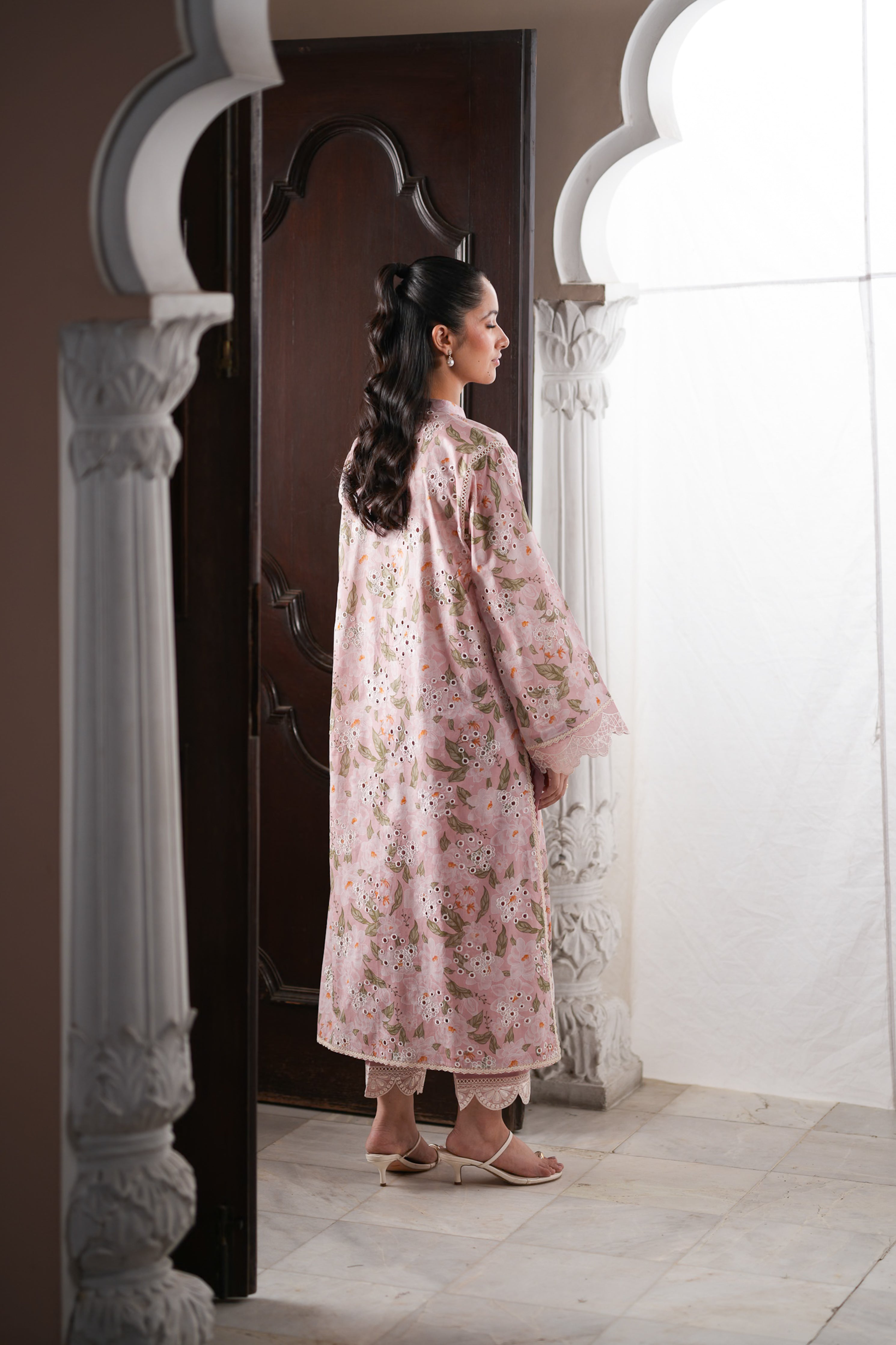 LIGHT PINK CO-ORD LUXURY PRINTED EMBROIDERED 2PCS SET (NPA2-26302) - READY TO WEAR STAYCATION 2026