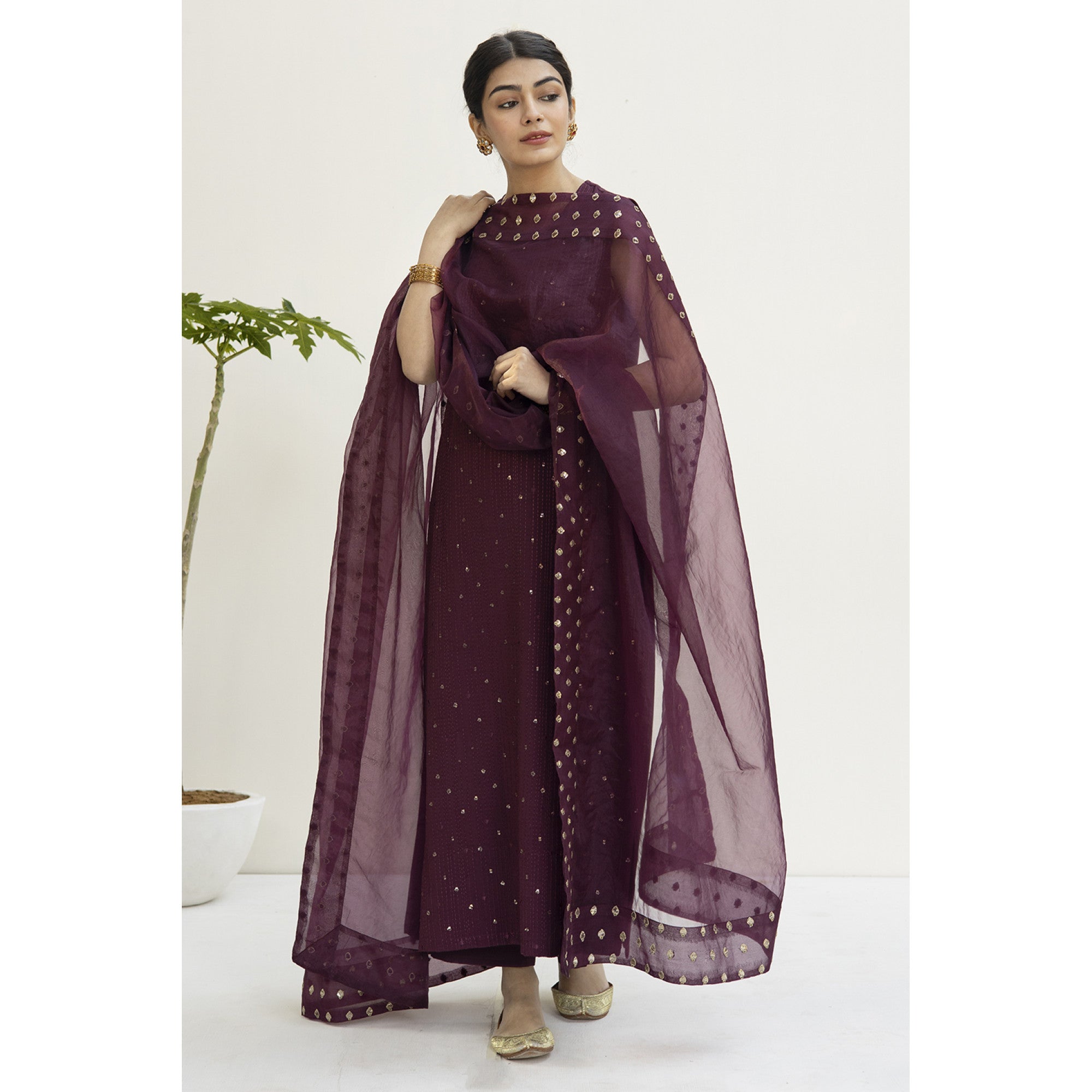 BURGUNDY OUTFIT | FESTIVE' 23 | DYOT