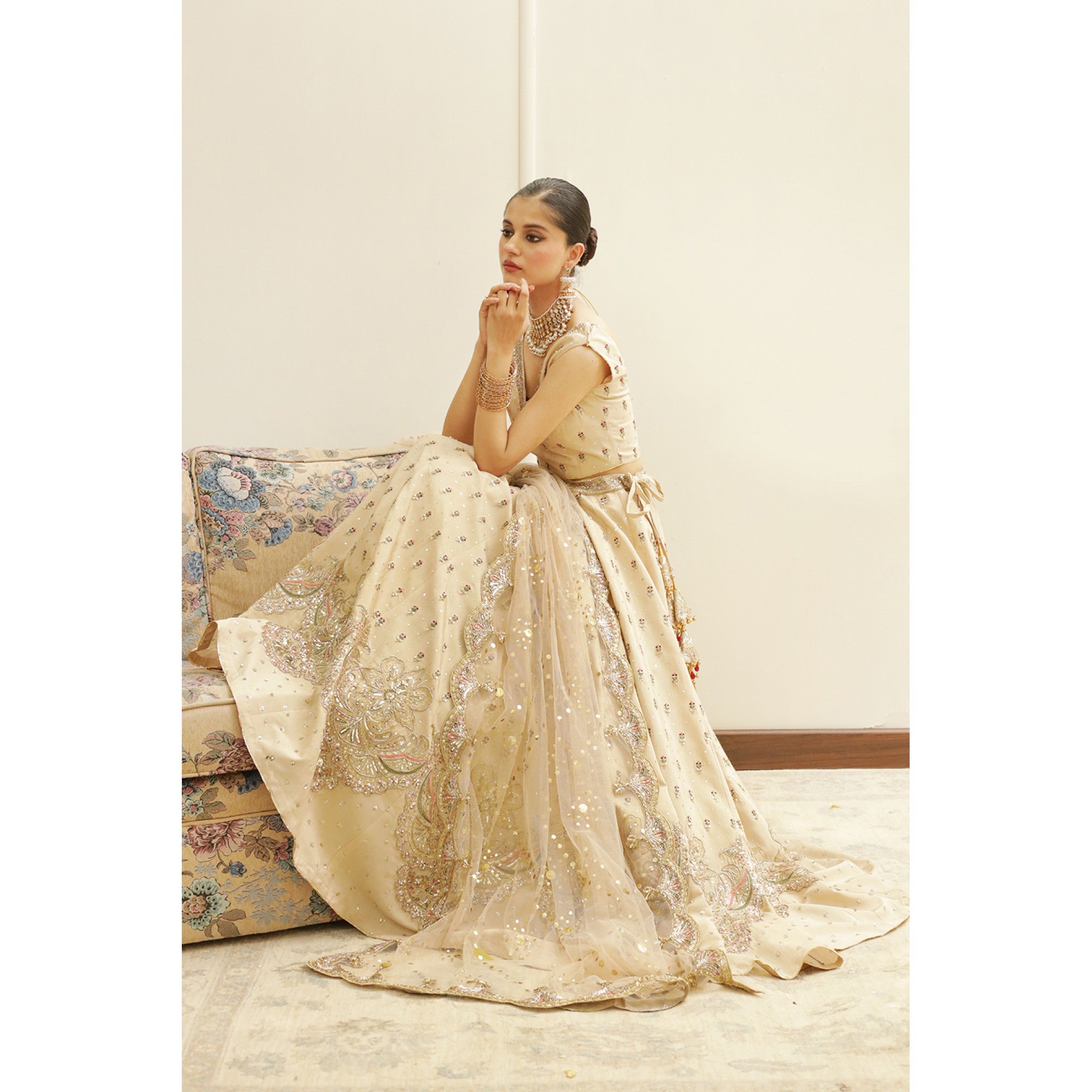 BEIGE LEHNGA CHOLI | CHAANDI | DYOT