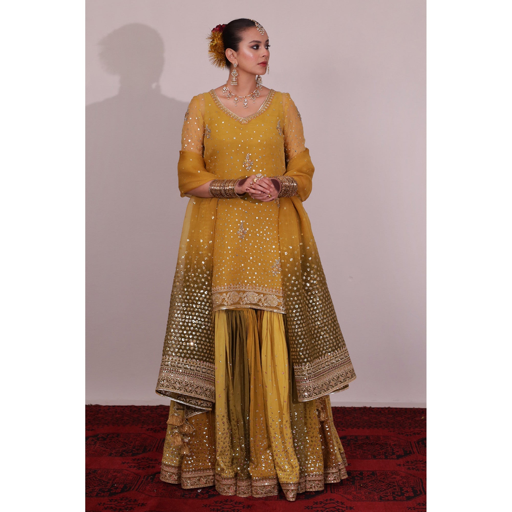 MEHENDI CHATTA PATTI OUTFIT | SHEESHAM 24 / 25 DYOT