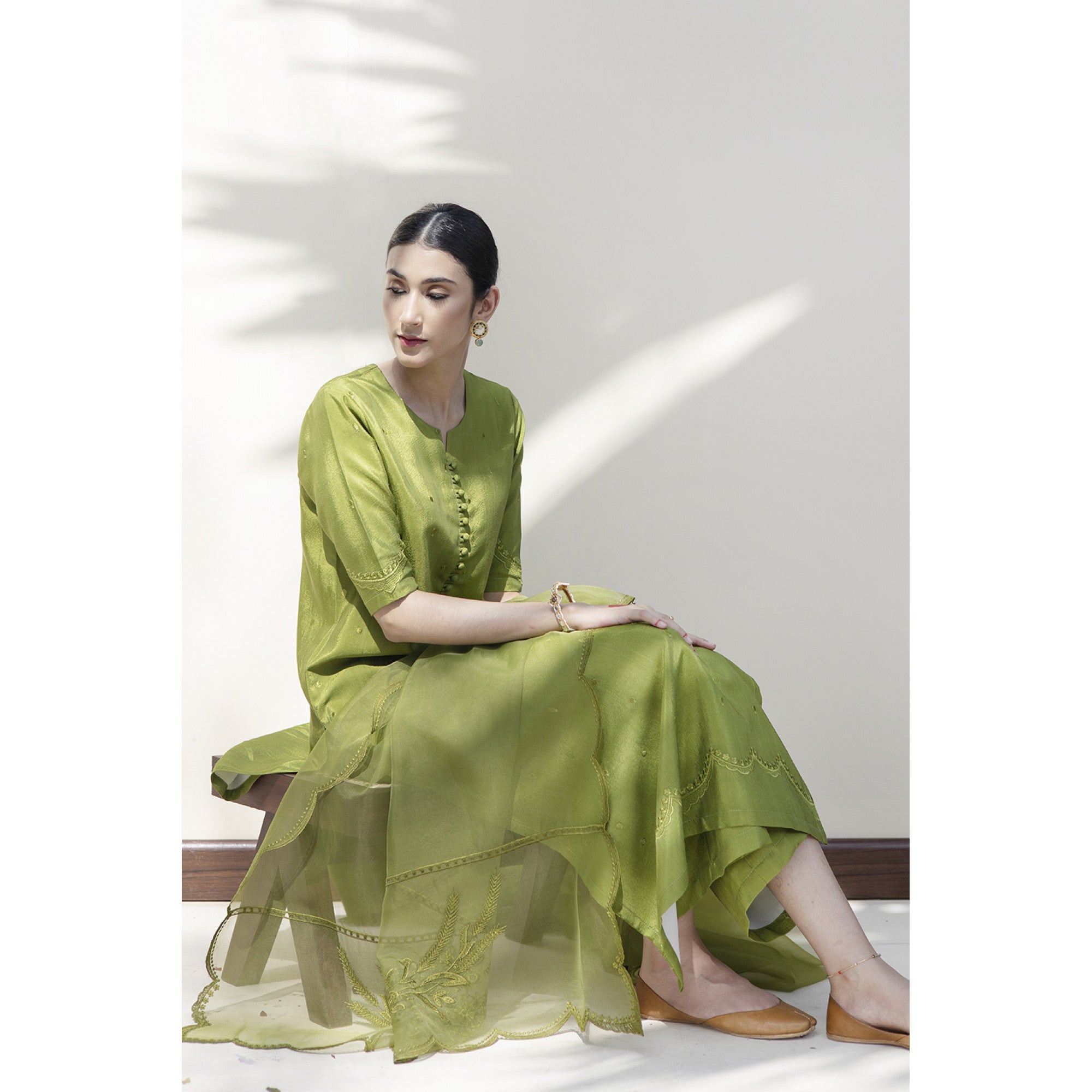 PEAR GREEN OUTFIT | FESTIVE' 23 | DYOT