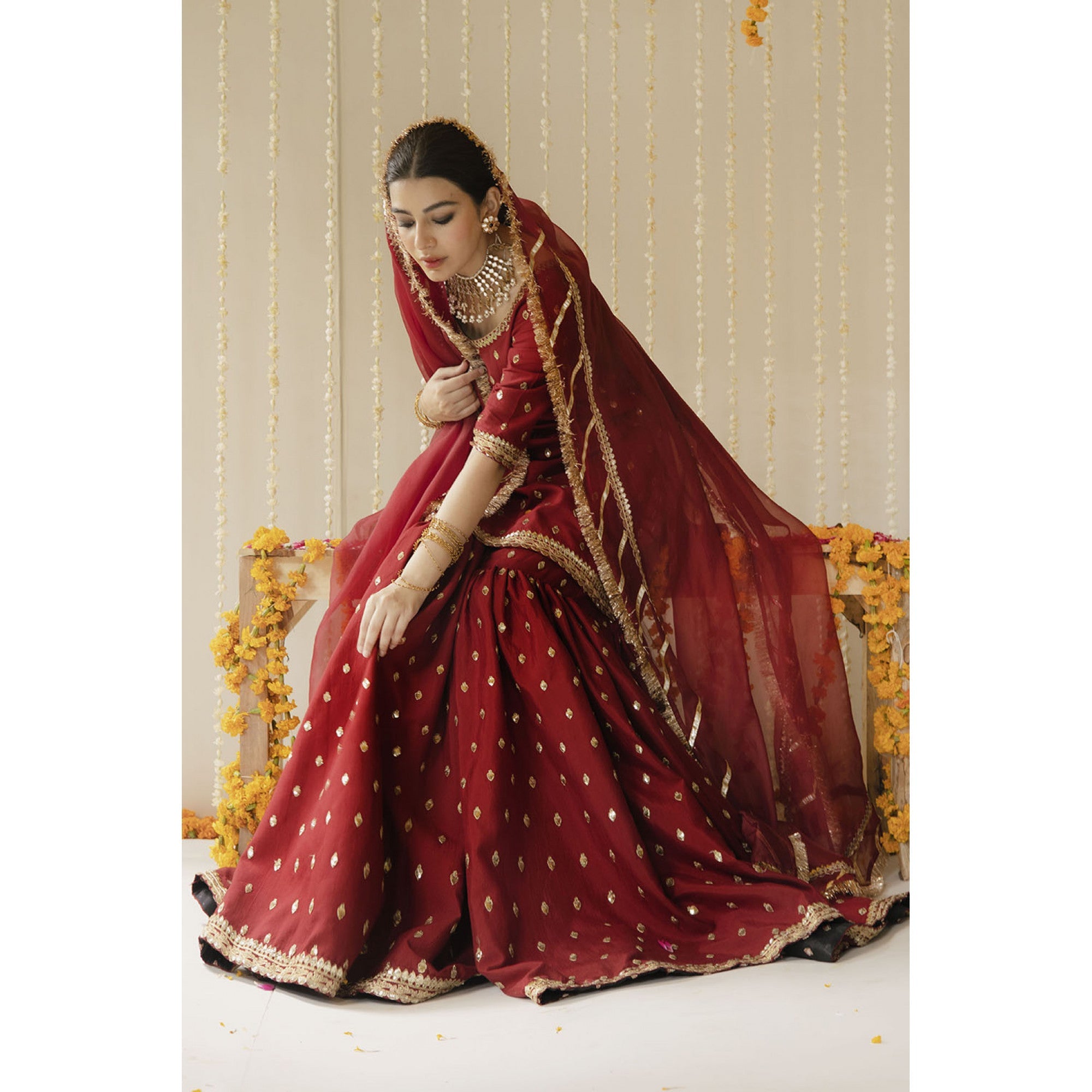 RED OUTFIT | ZARI-FORMAL | DYOT