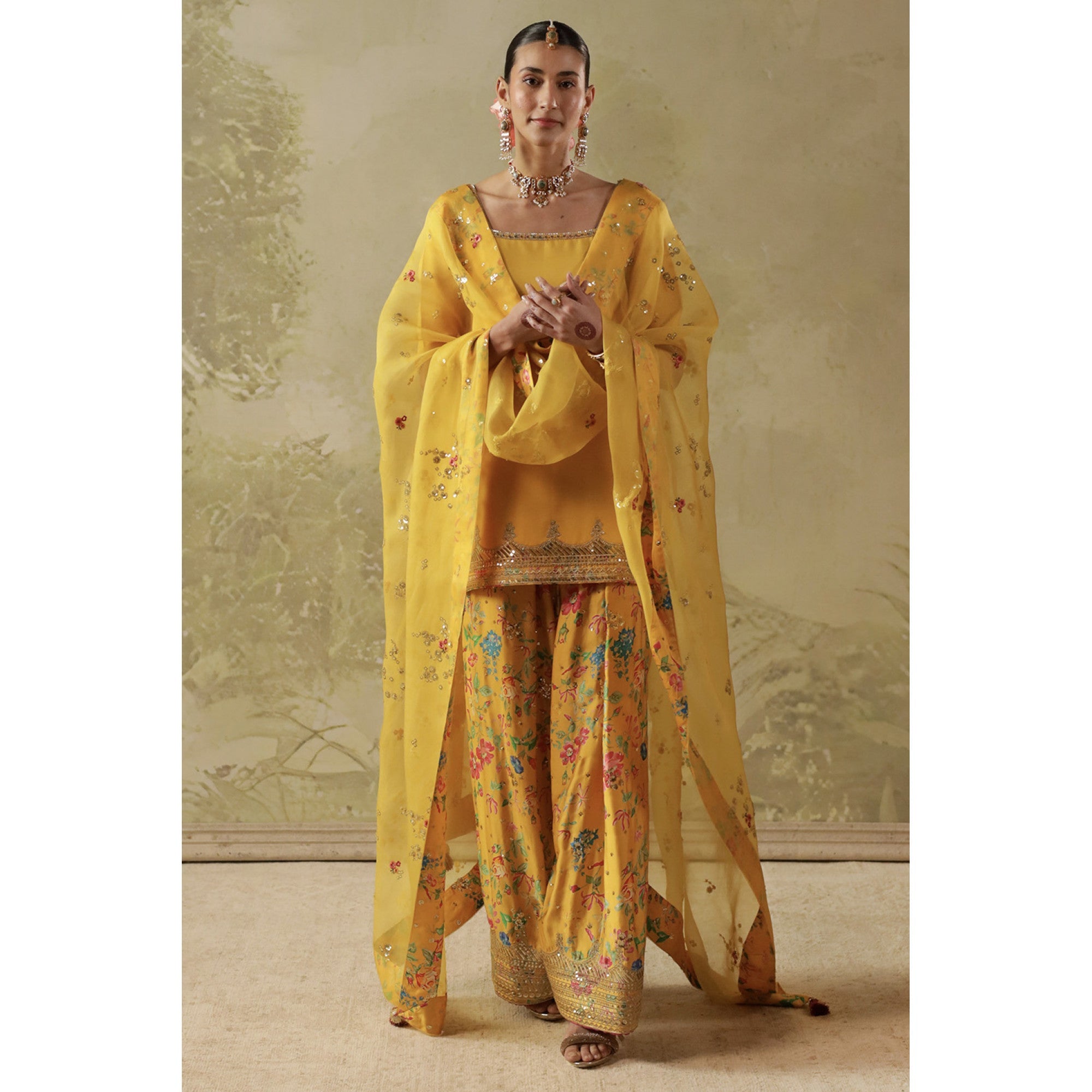 Printed Yellow Outfit | Sheesham‘26 | DYOT
