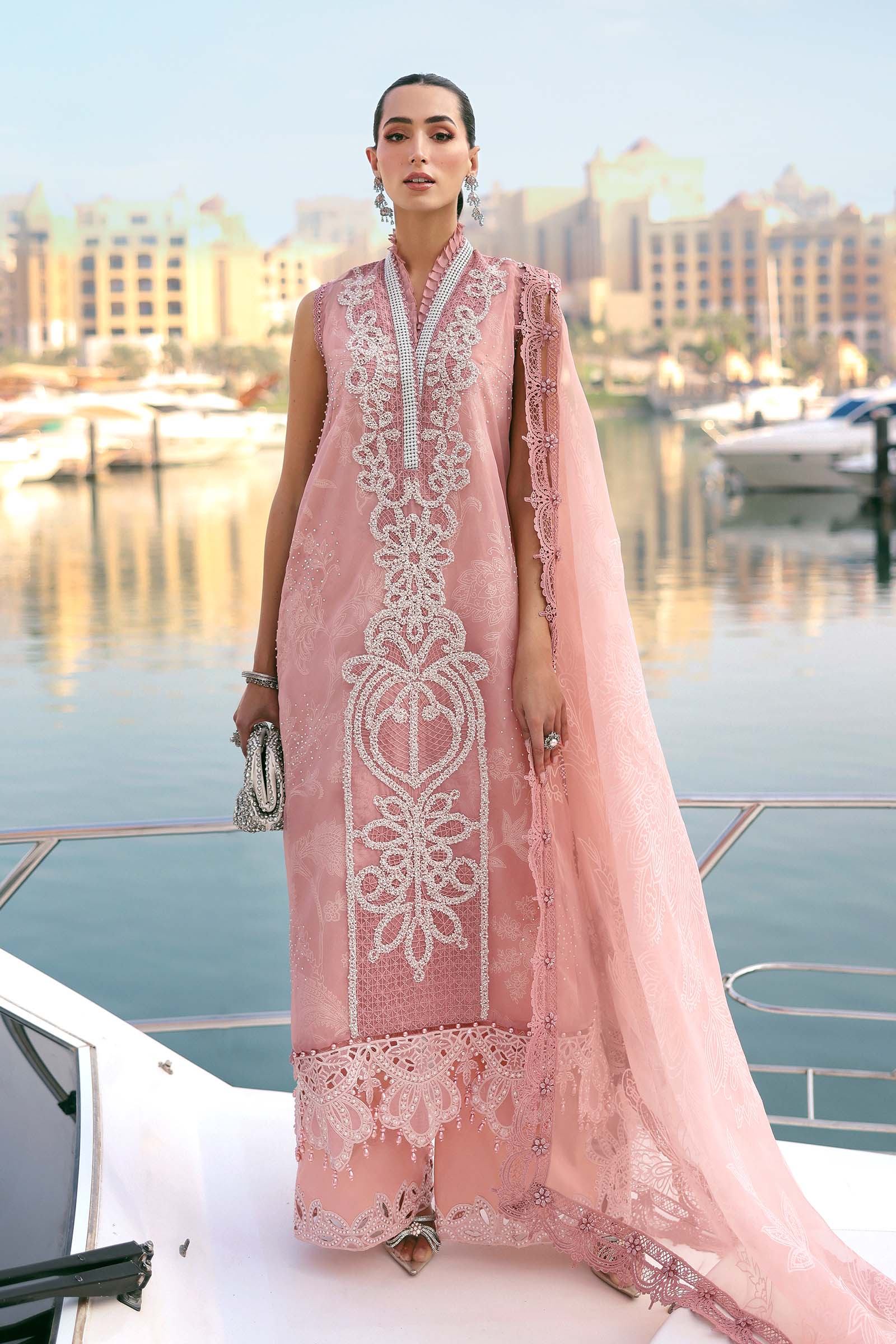 Embroidered Organza Suit