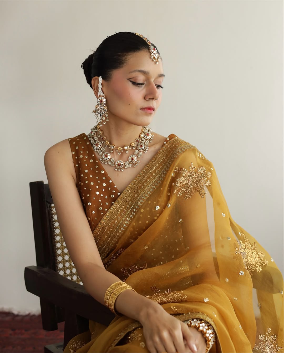 HONEY GOLD OUTFIT | SAREE | DYOT (RTS)