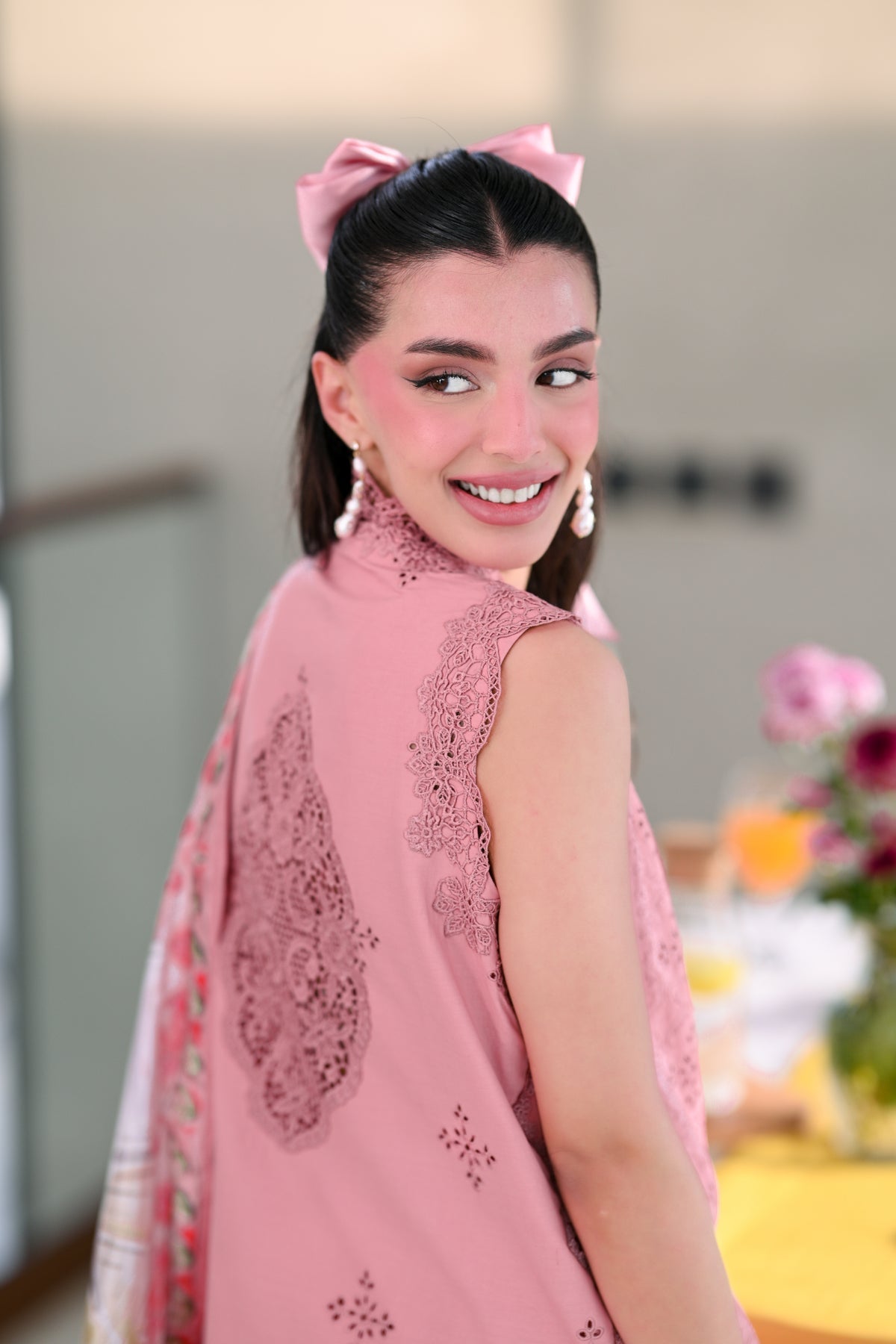 BABY BLUSH PINK LUXURY EMBROIDERED LAWN SET (NEL-26612) LUXURY LAWN X EID 2026
