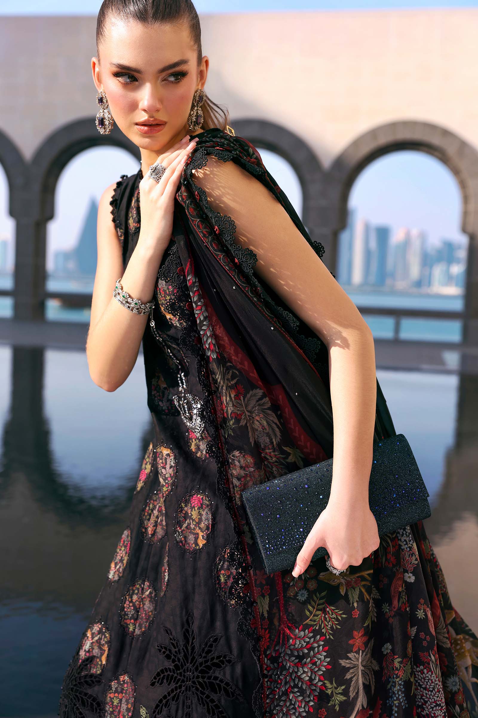 Embroidered Jacquard Lawn Suit