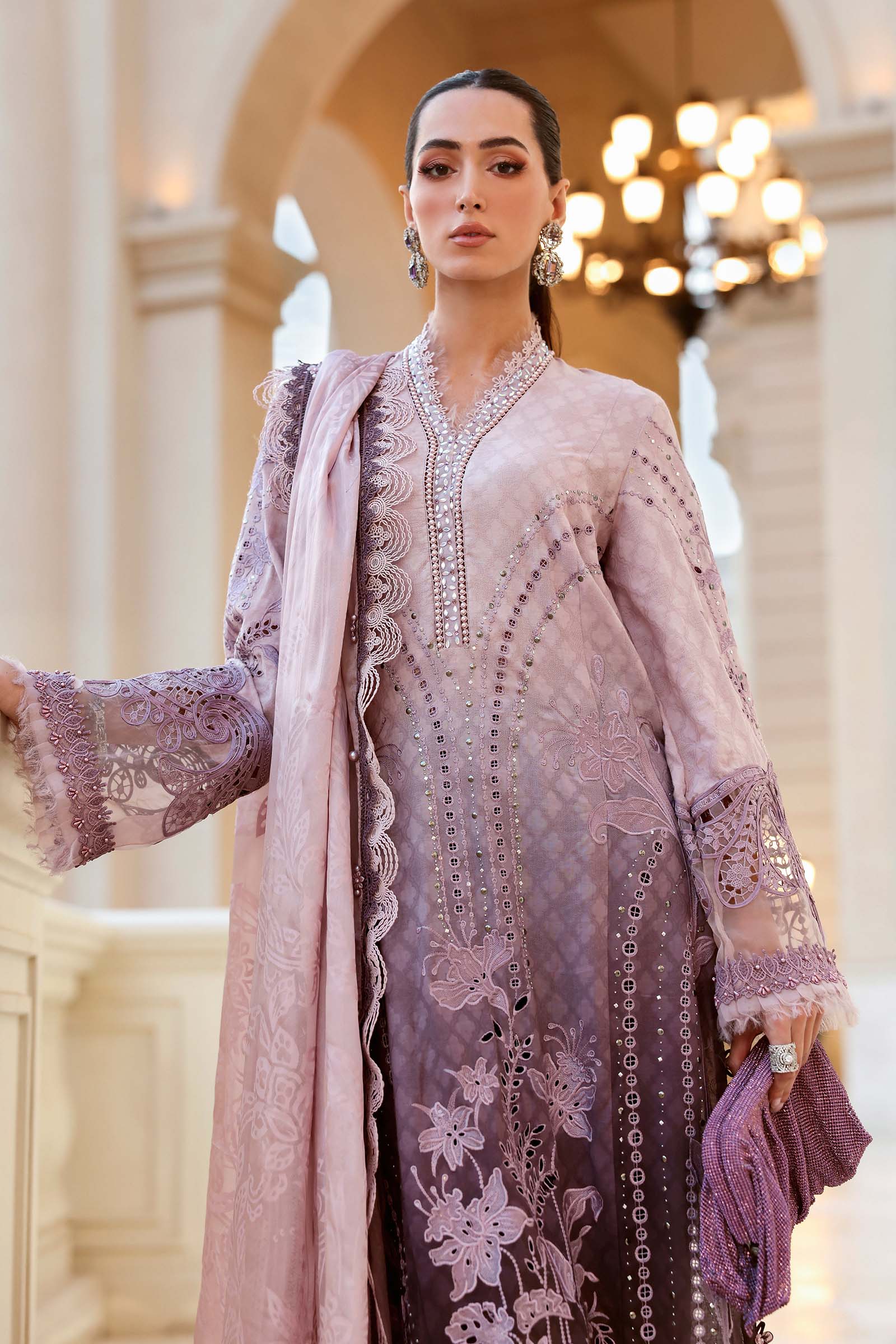 Embroidered Jacquard Lawn Suit