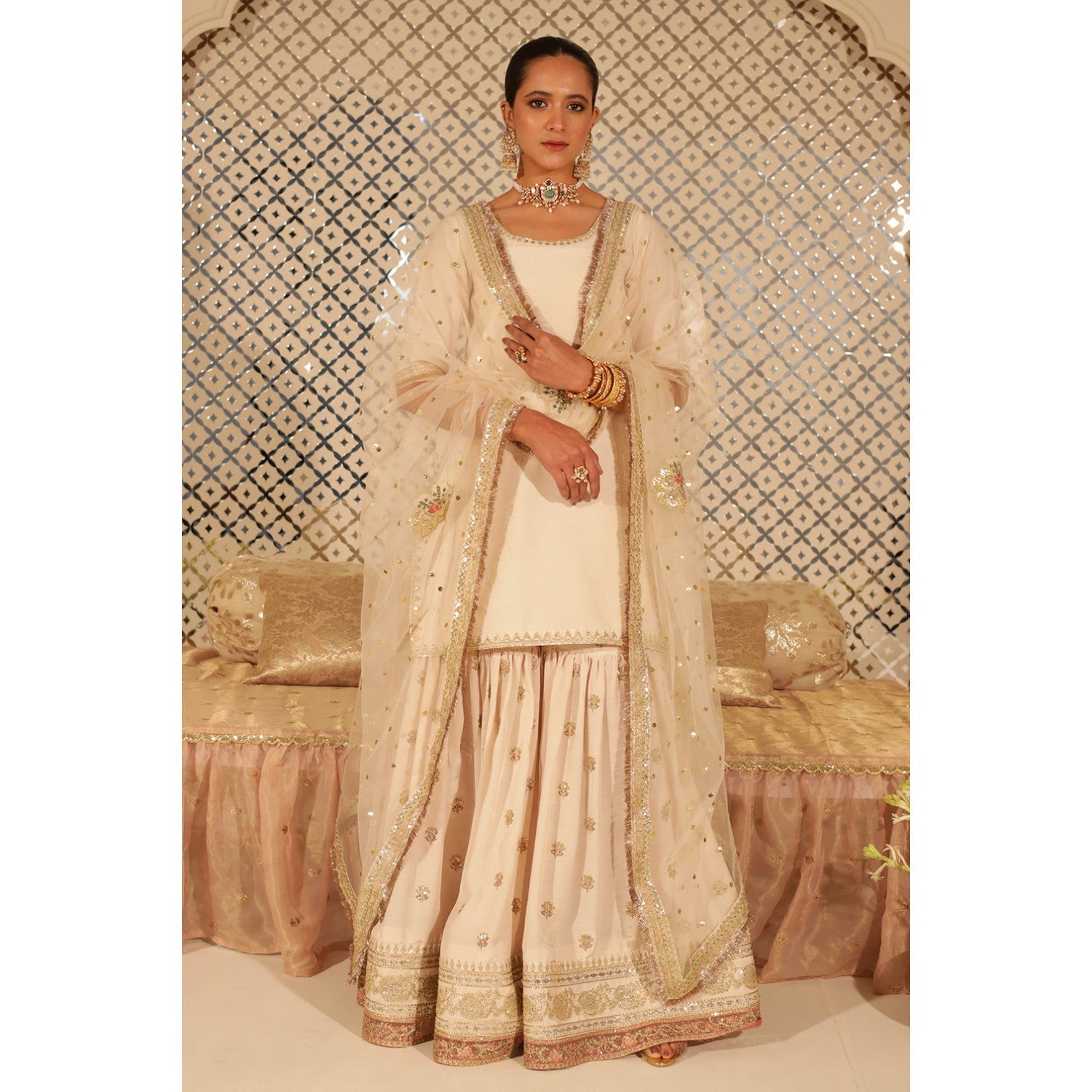 WHITE GHARARA OUTFIT | J EDIT | DYOT