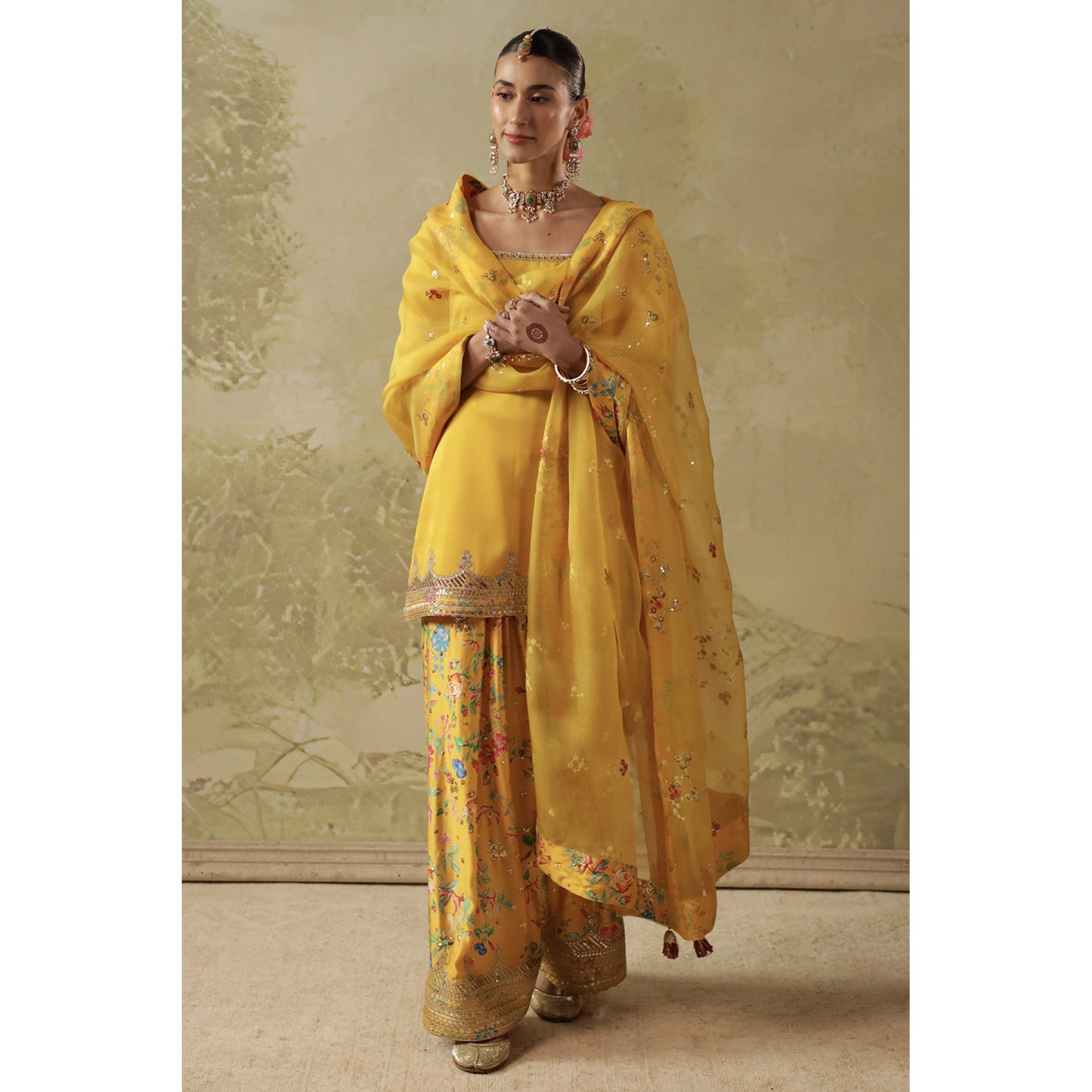 Printed Yellow Outfit | Sheesham‘26 | DYOT