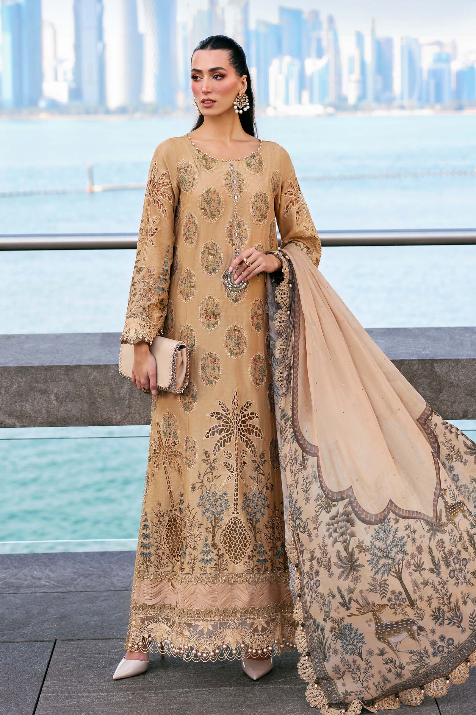 Embroidered Jacquard Lawn Suit