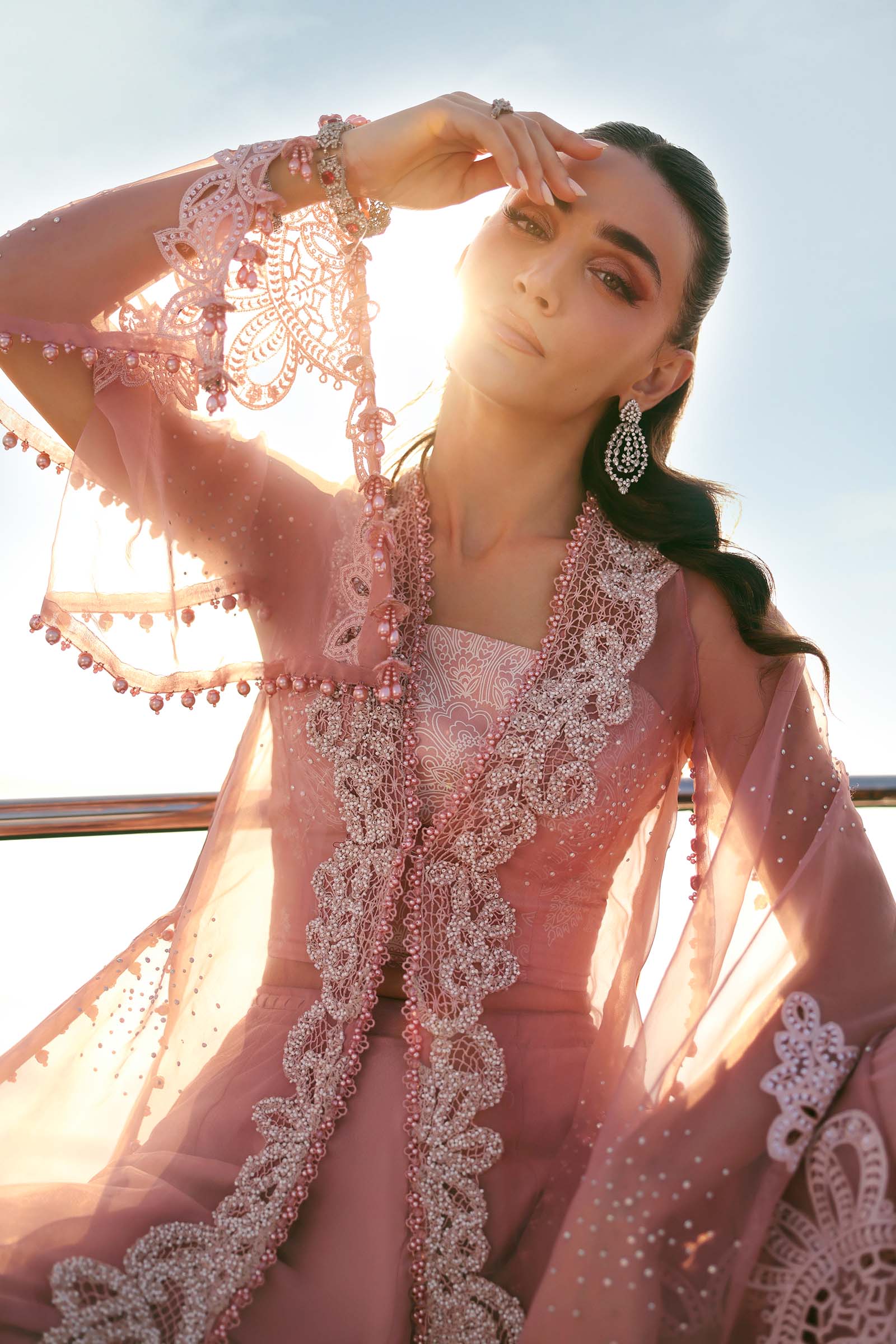 Embroidered Organza Suit