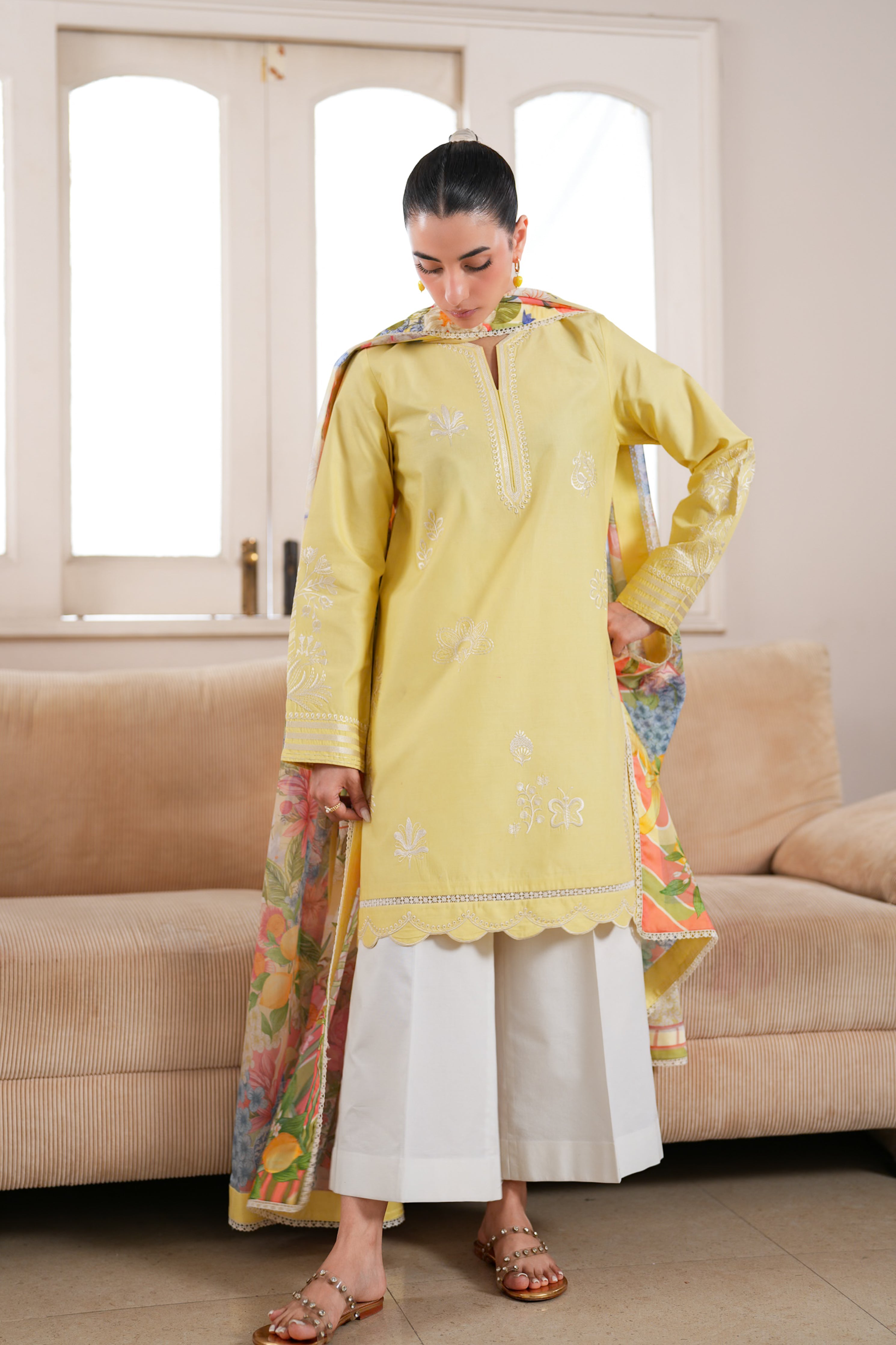 BUTTER LUXURY EMBROIDERED LAWN 3PCS (NPA3-26435) - READY TO WEAR STAYCATION 2026