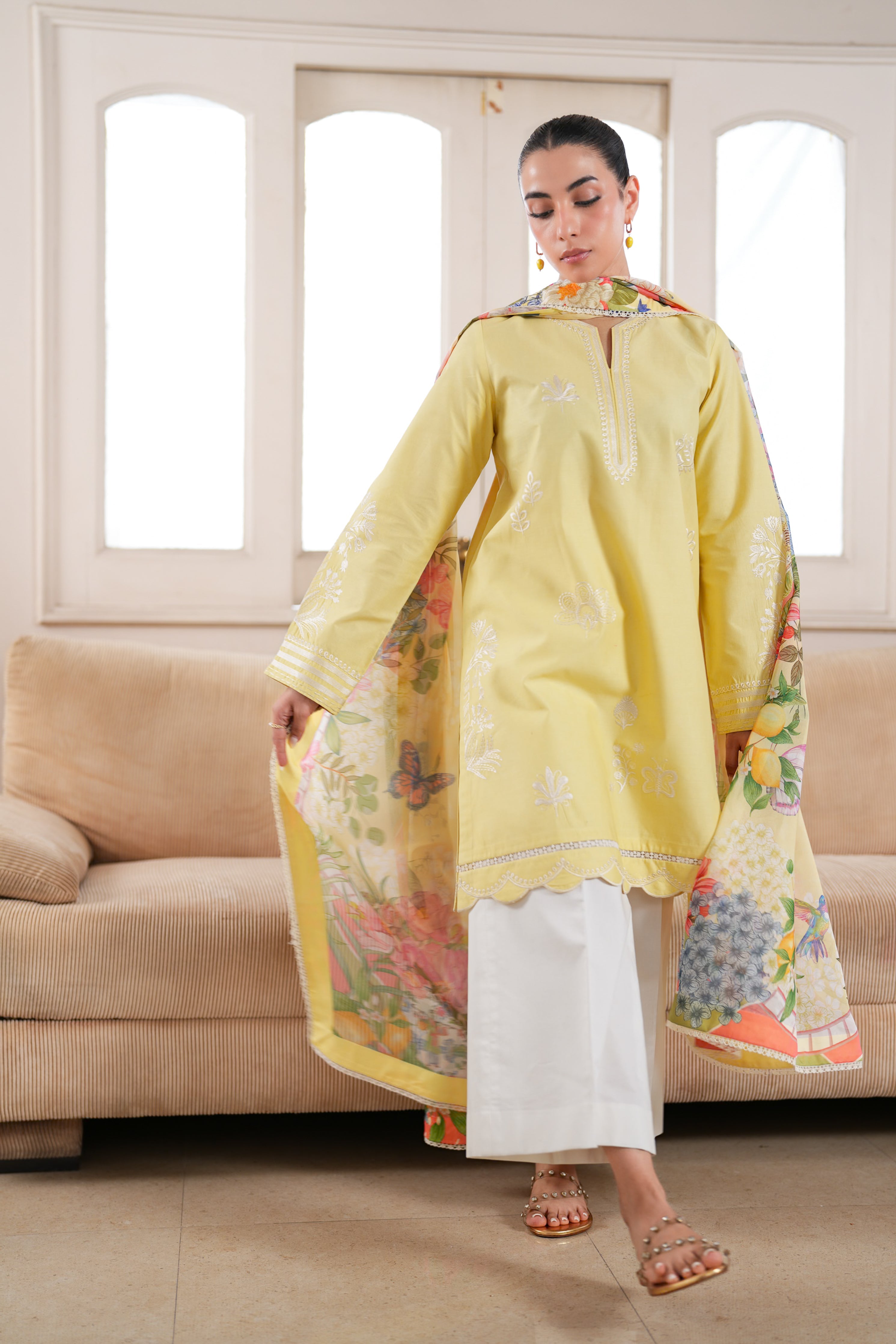 BUTTER LUXURY EMBROIDERED LAWN 3PCS (NPA3-26435) - READY TO WEAR STAYCATION 2026