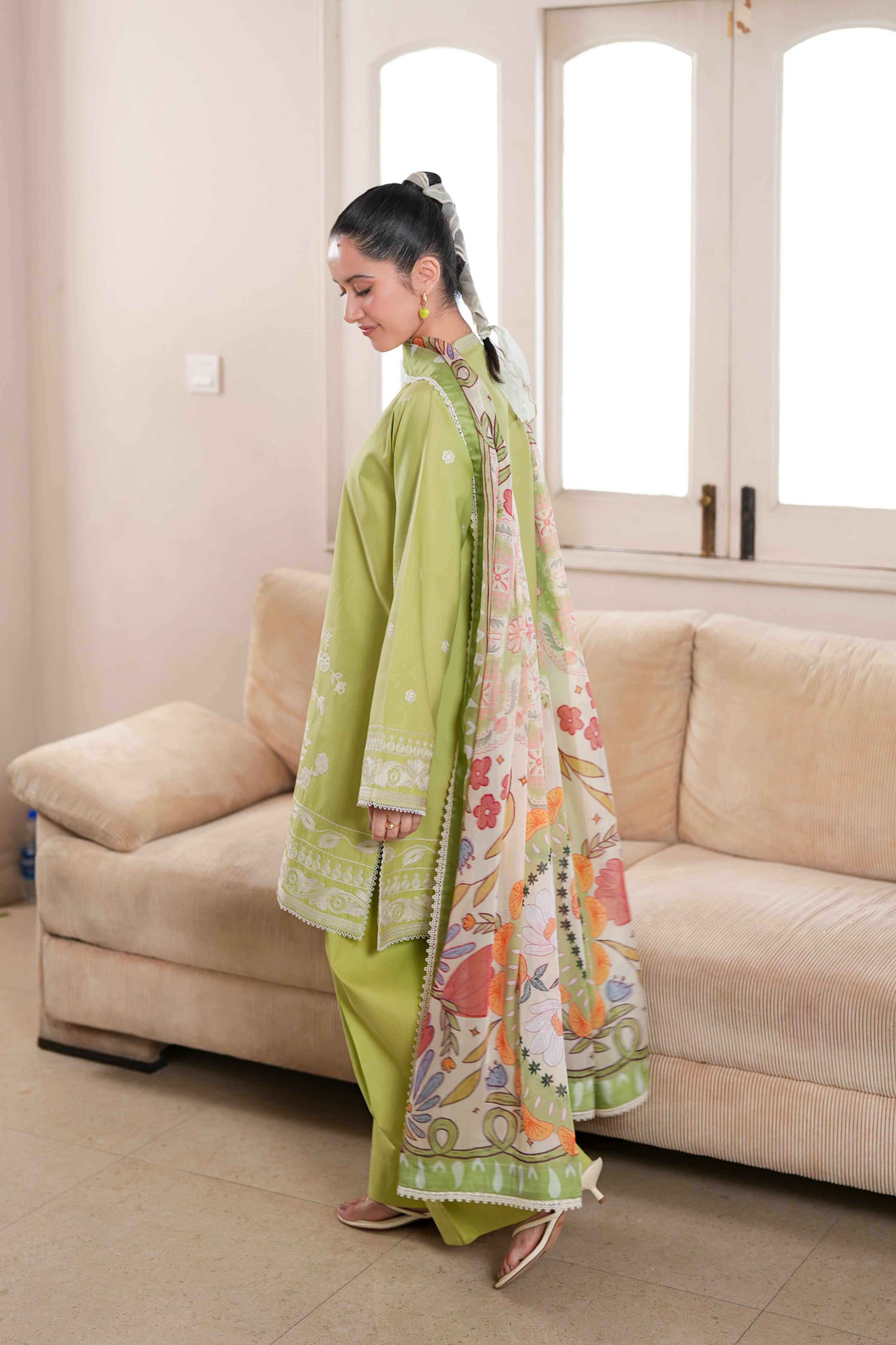 MATCHA LUXURY LAWN 3PCS SET (NPA3-26436) - READY TO WEAR STAYCATION 2026