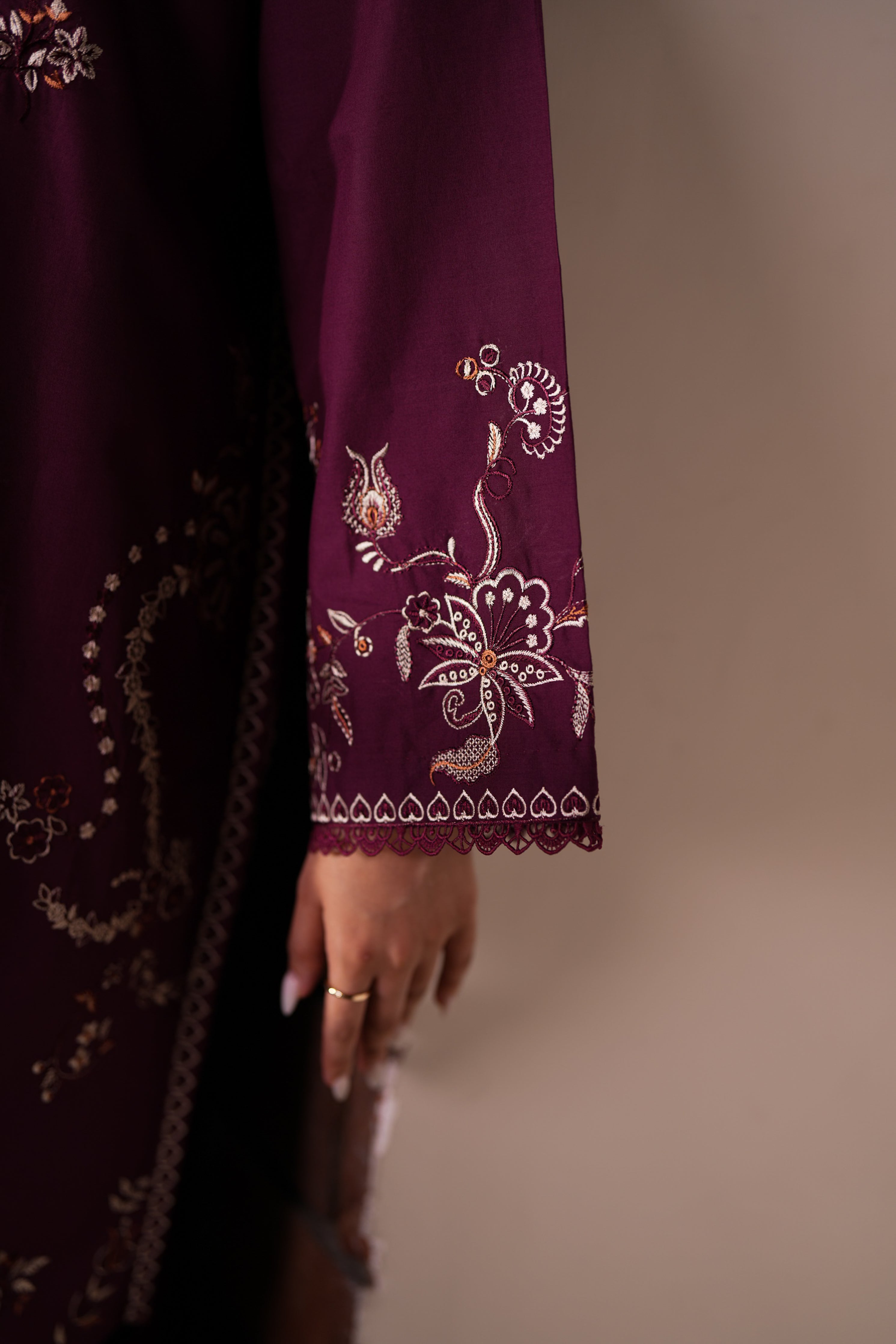 PLUM CO-ORD LUXURY EMBROIDERED LAWN 2PCS (NPA2-26305) - READY TO WEAR STAYCATION 2026