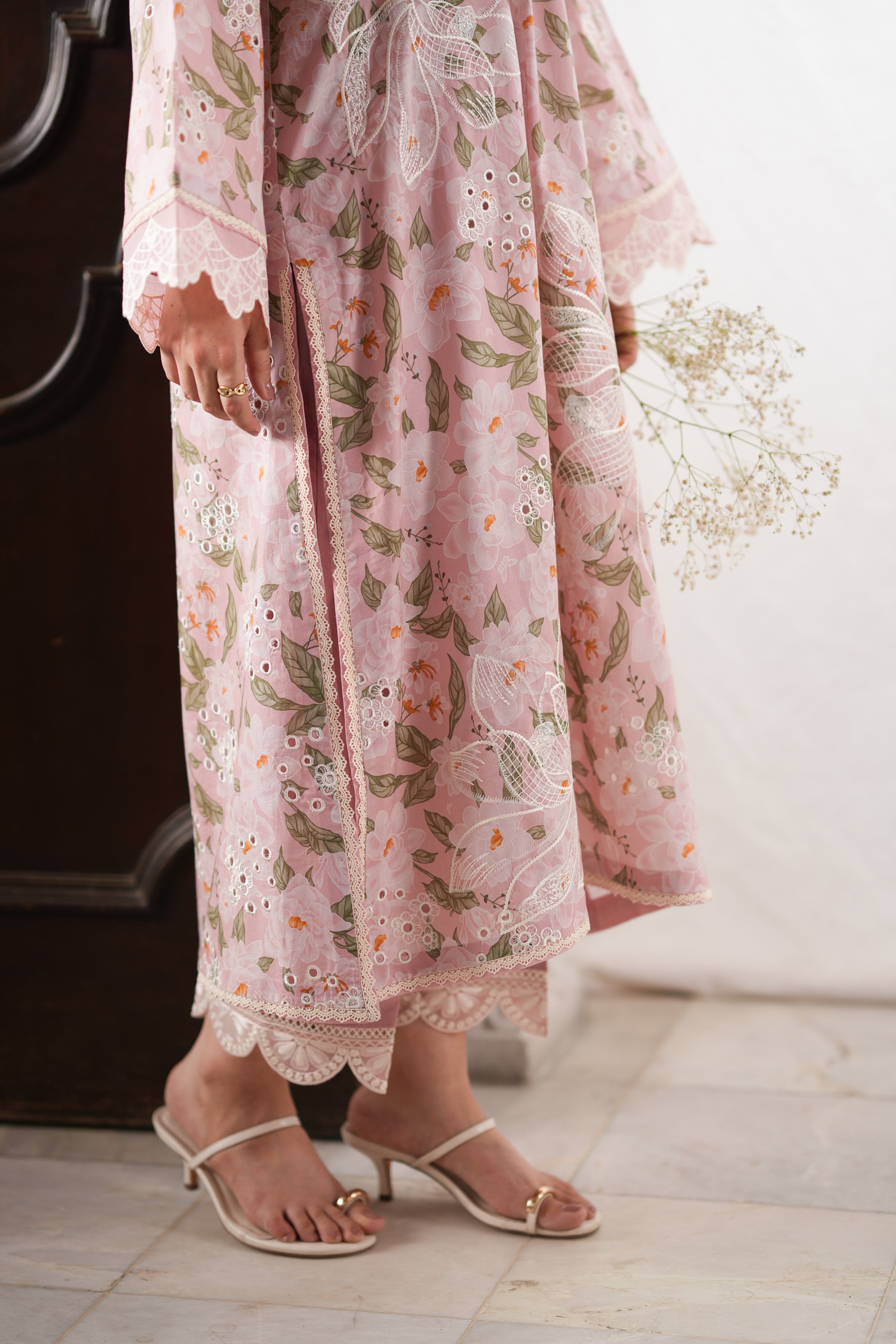 LIGHT PINK CO-ORD LUXURY PRINTED EMBROIDERED 2PCS SET (NPA2-26302) - READY TO WEAR STAYCATION 2026
