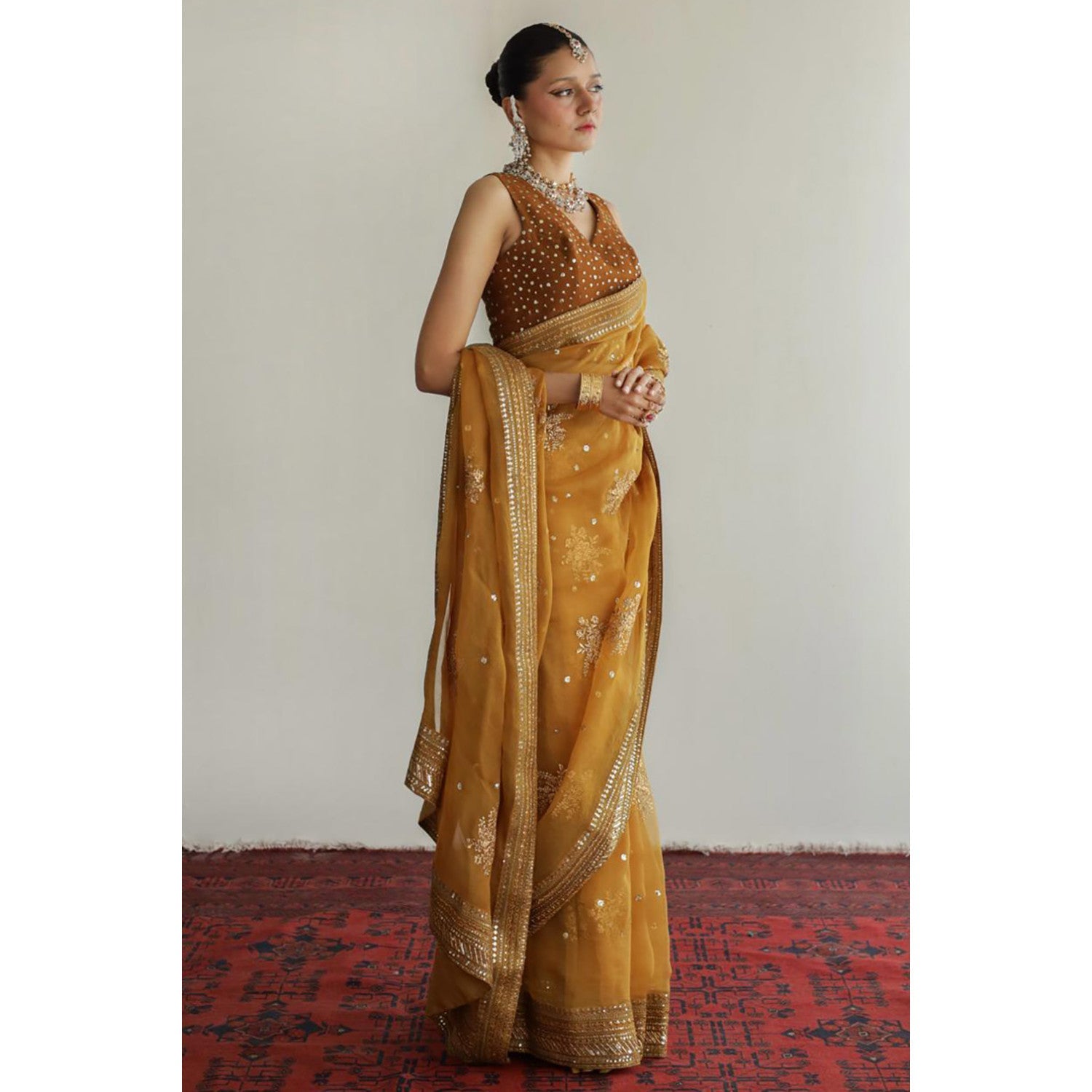 HONEY GOLD OUTFIT | SAREE | DYOT (RTS)