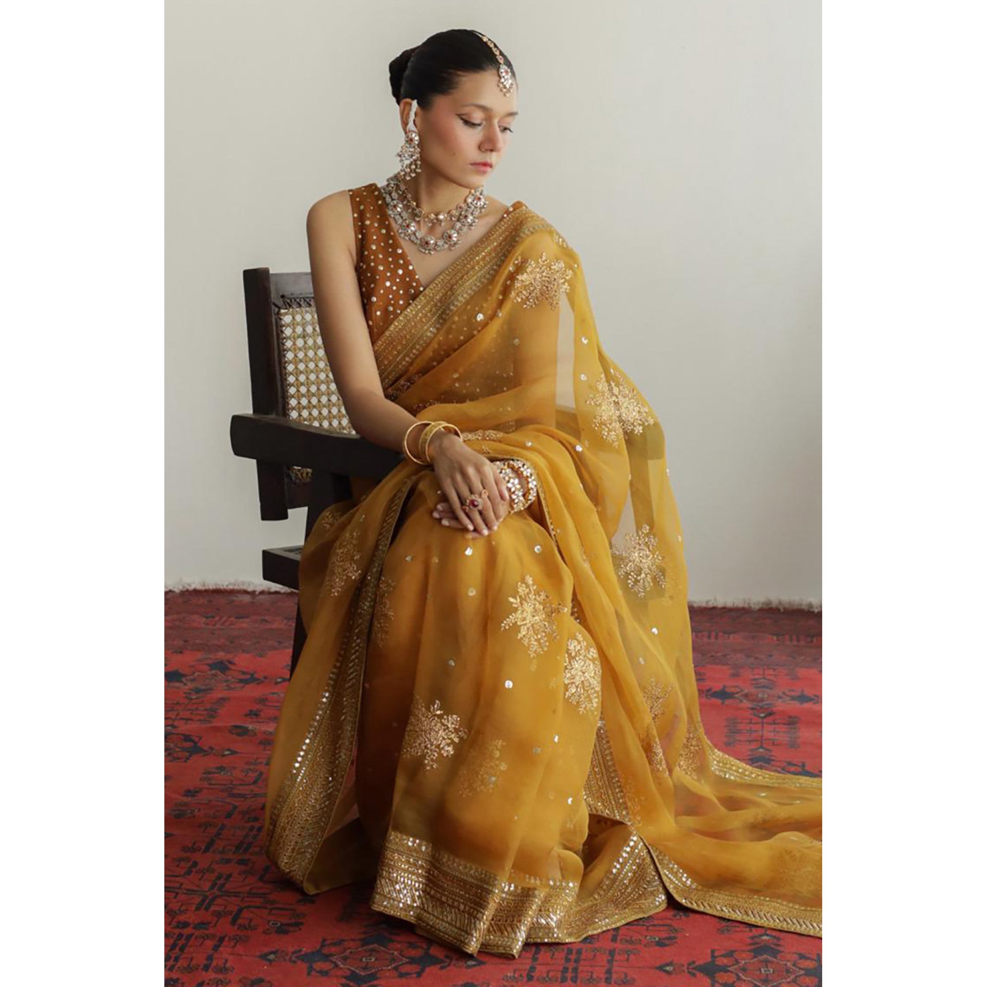 HONEY GOLD OUTFIT | SAREE | DYOT (RTS)