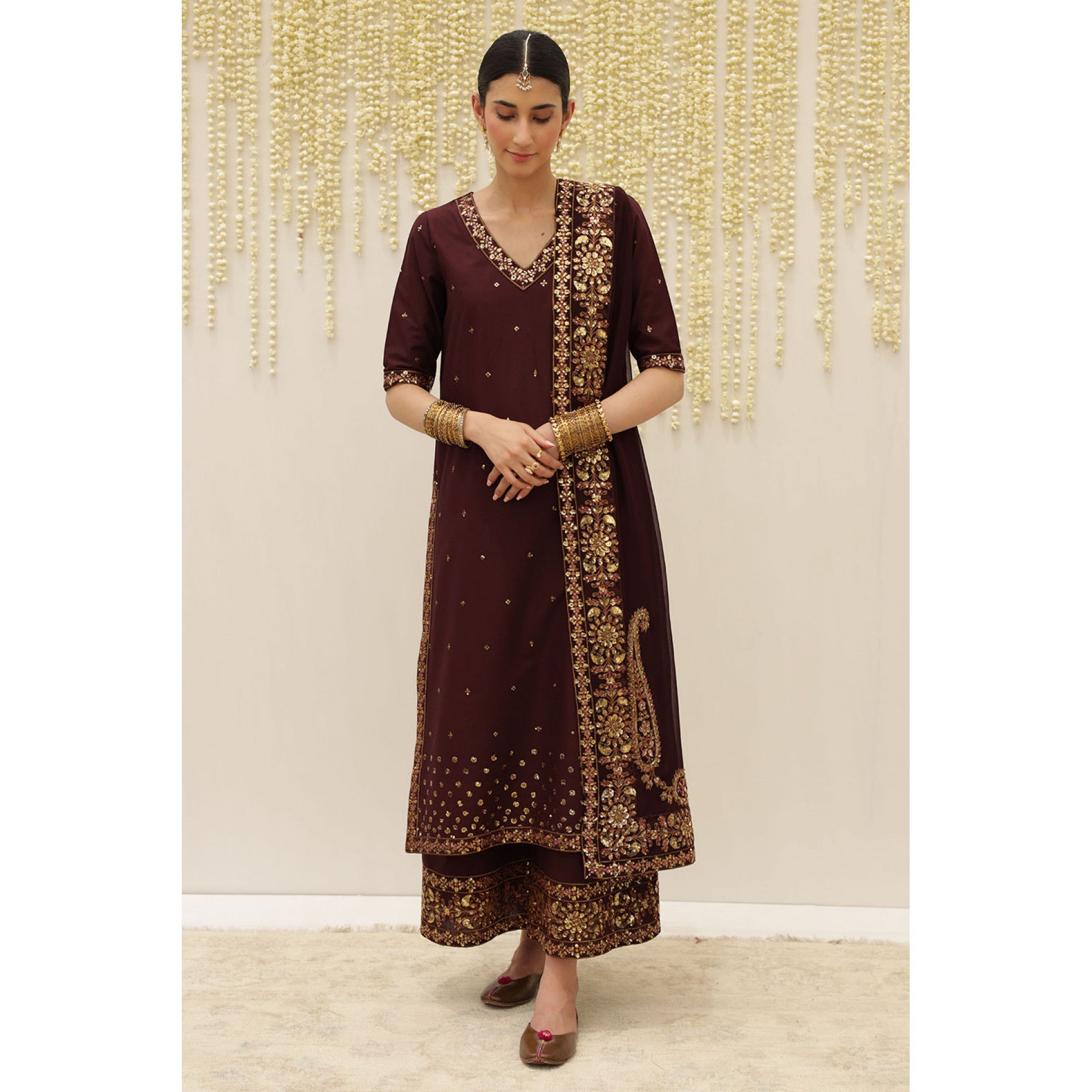BURGUNDY OUTFIT | DYOT | BARI EID' 25