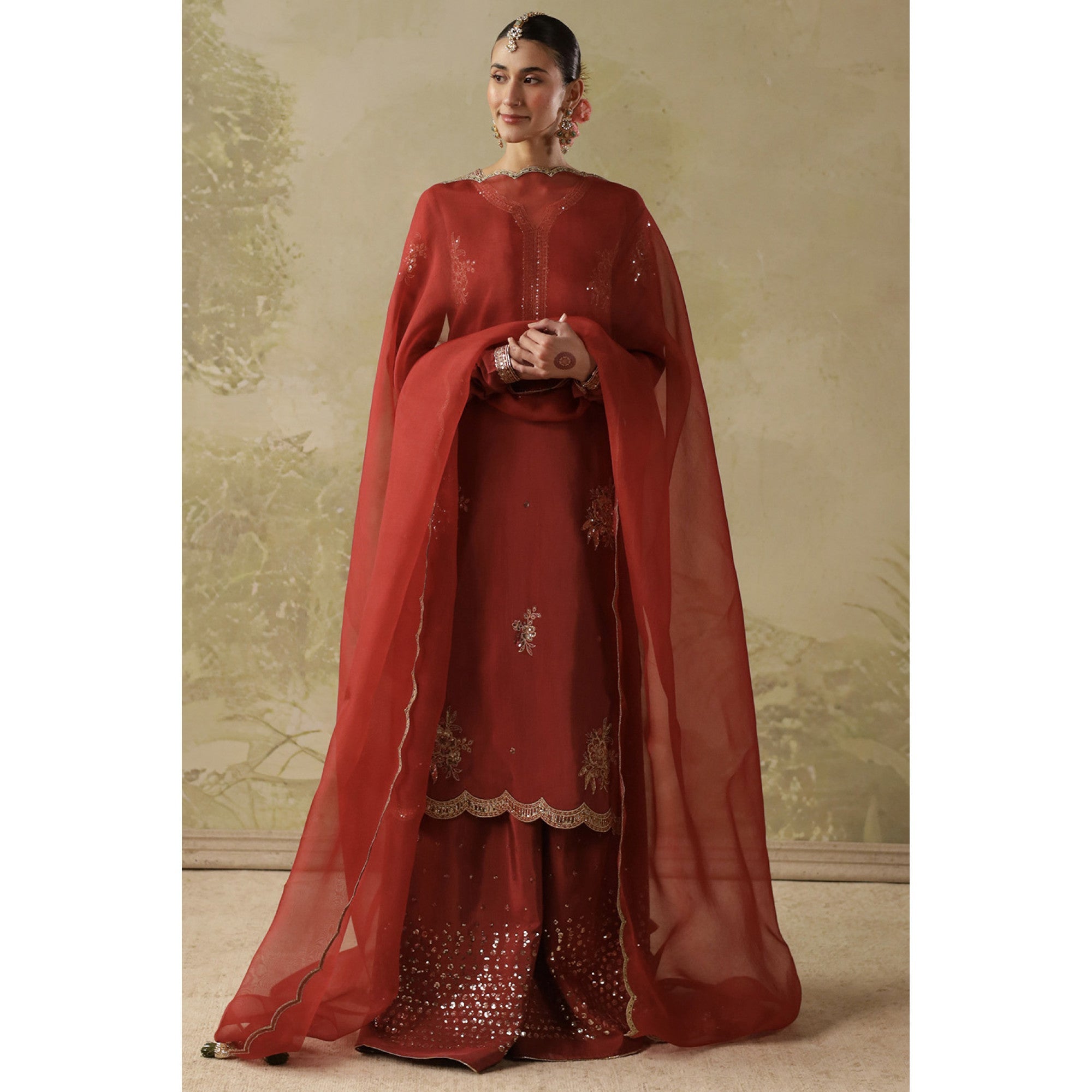 Vermillion Rust Outfit | Sheesham' 26 | DYOT