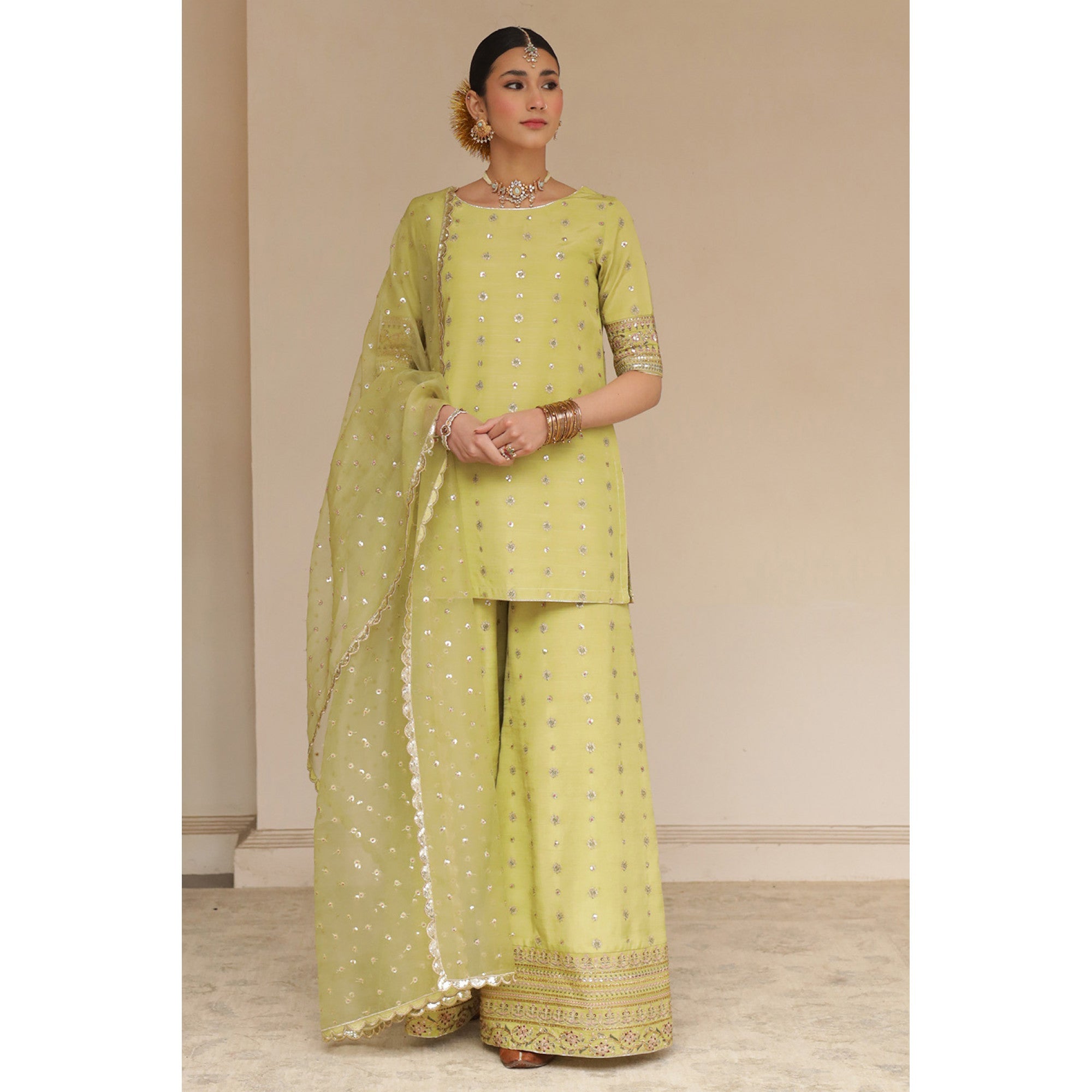 AVACADO GREEN OUTFIT | DYOT | Sheesham' 24
